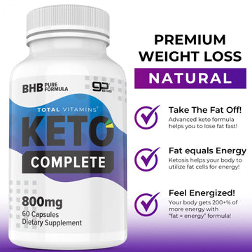 Keto Complete Diet Pills 800mg BHB Exogenous Ketones 360 Fat Burner Keto Complete Au supplements