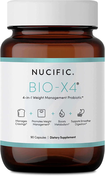 Nucific Bio-X4 4-in-1 Weight Management Probiotic Supplement, 90 Count Nucific Au supplements