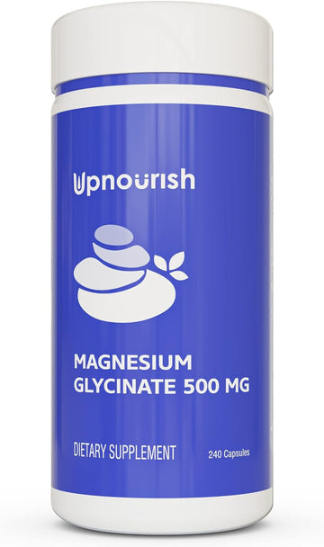UpNourish Chelated Magnesium Glycinate 500mg Capsules - Magnesium UpNourish Store Au supplements