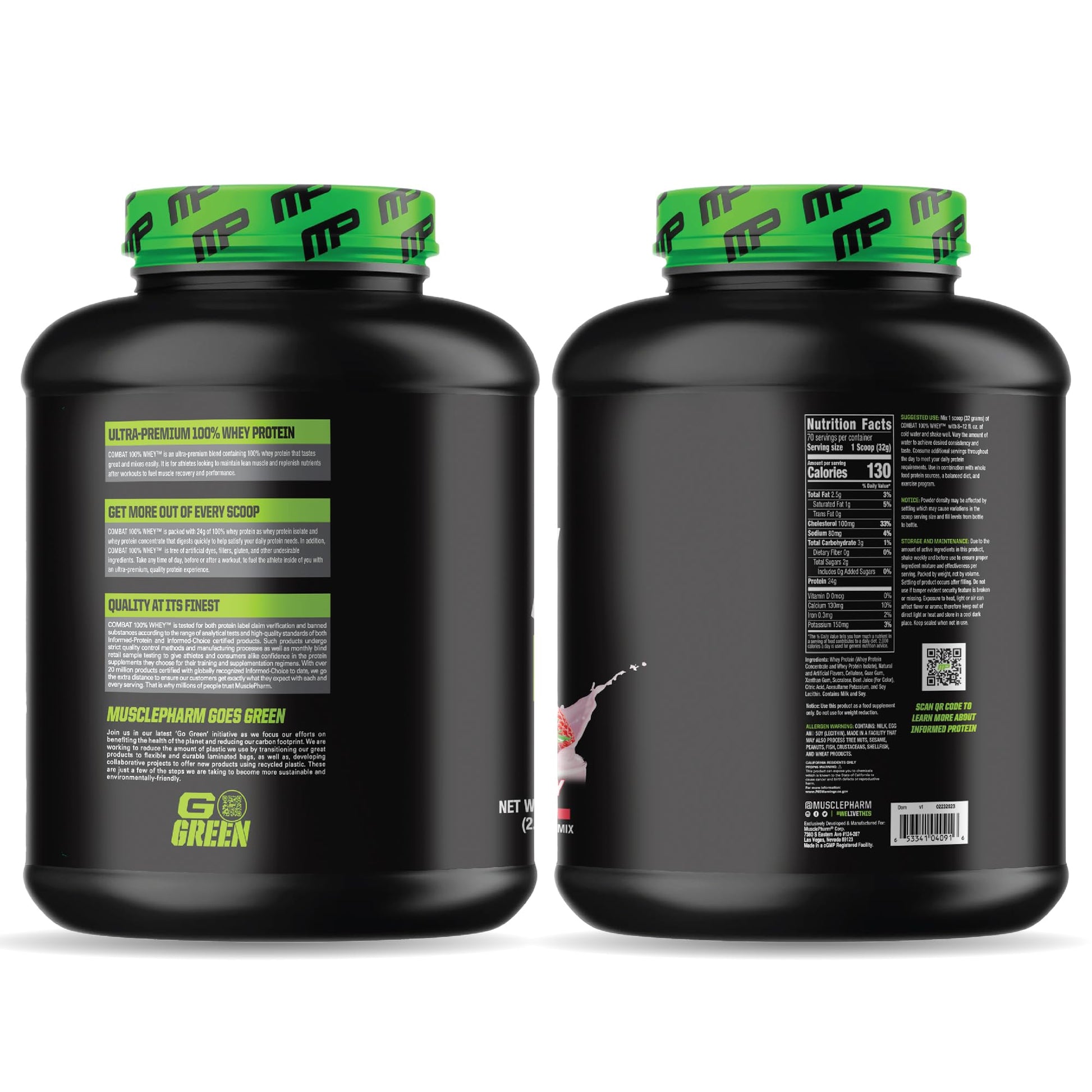 MusclePharm Combat 100% Whey Protein Powder, Strawberry Cream Flavor Muscle Pharm Au supplements