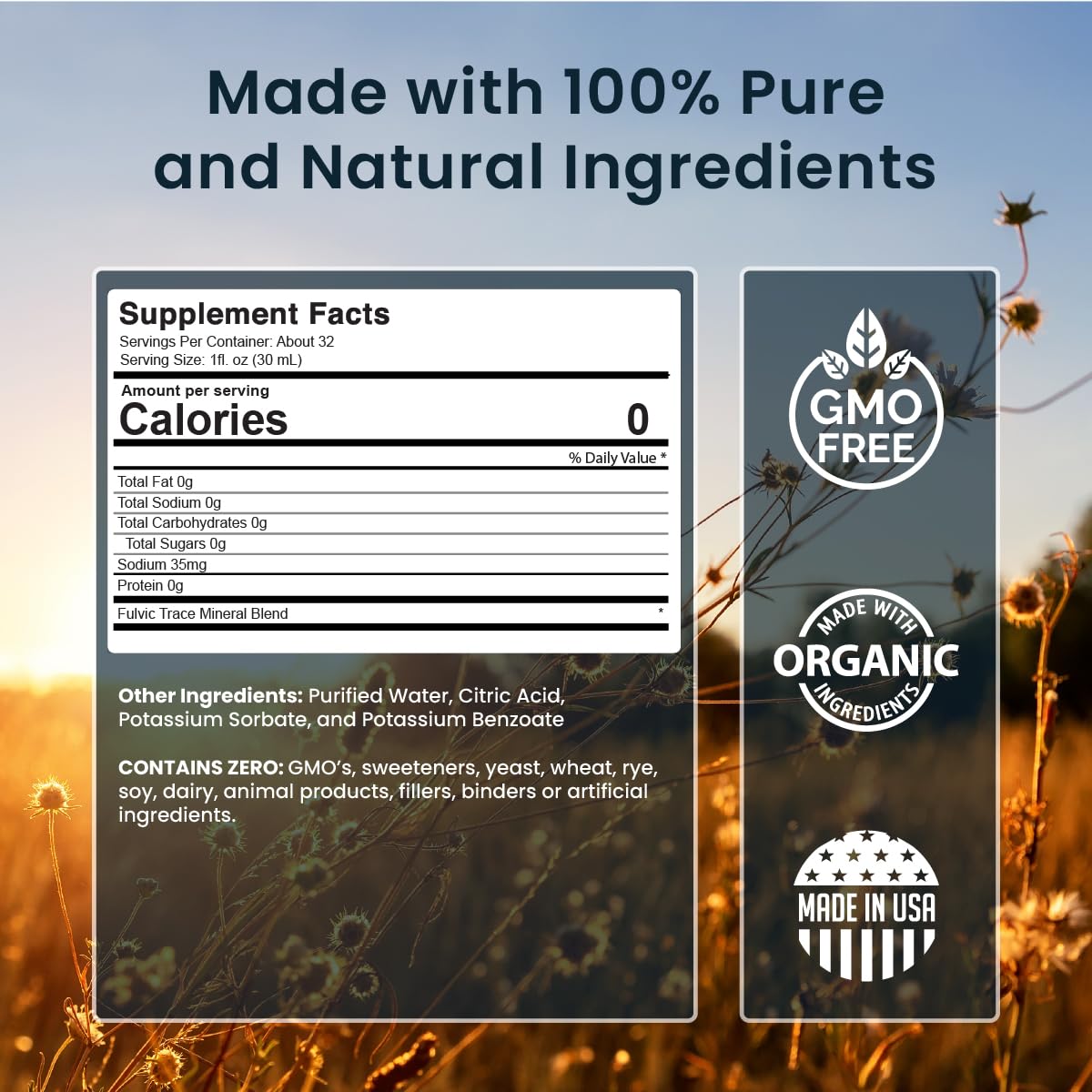 Miracles of Health Liquid Chelated Minerals - Organic Humic Fulvic Mineral Blend - 72+ Plant-Based Minerals, 20 Essential Amino Acids - 100% Natural - 1 Month Supply, 32 fl. oz Miracles of Health Au supplements