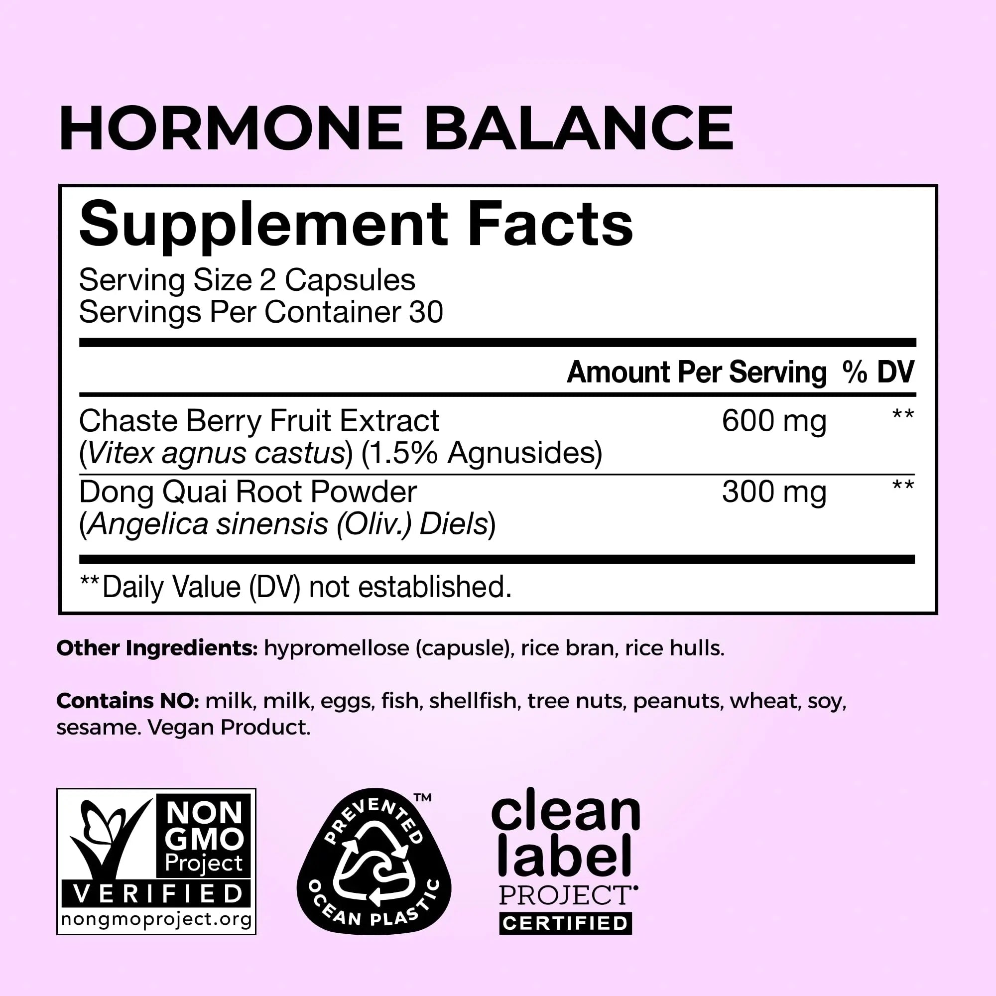 HUM Hormone Balance for Women, Supplement for Women's Health with Chasteberry & Dong Quai, Support for PMS Symptoms, Cramps, Irritability, Hormonal Balance, Monthly Support, 60 Capsules HUM Au supplements