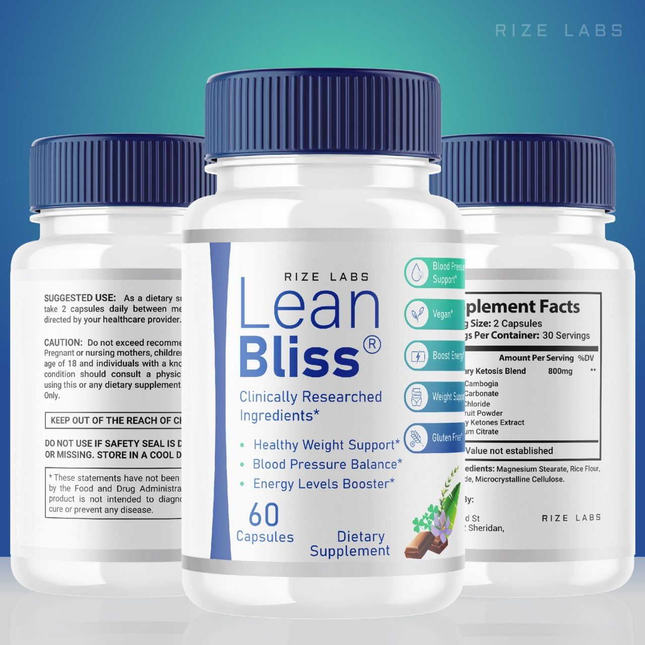 (2 Pack) Lean Bliss Weight Loss Pills, Lean Bliss Fat Burning Formula, LeanBliss Advanced rize labs Au supplements
