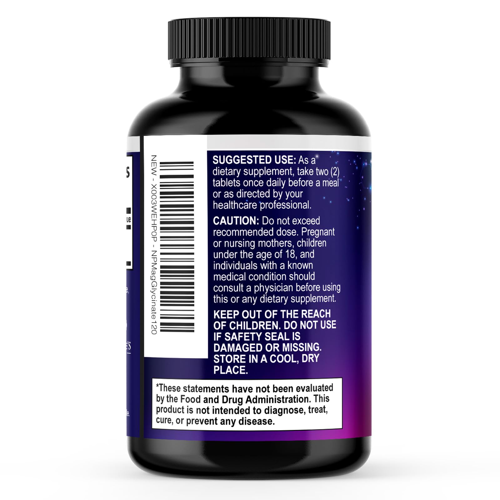 Magnesium Glycinate Supplement 250mg - 100% Chelated & Purified - to Support Sleep, Heart Health, Muscles, & Bone Strength - Best Absorption Magnesium Glycinate Capsules, Bottled in USA - 120 Tablets Nature's Peak Au supplements