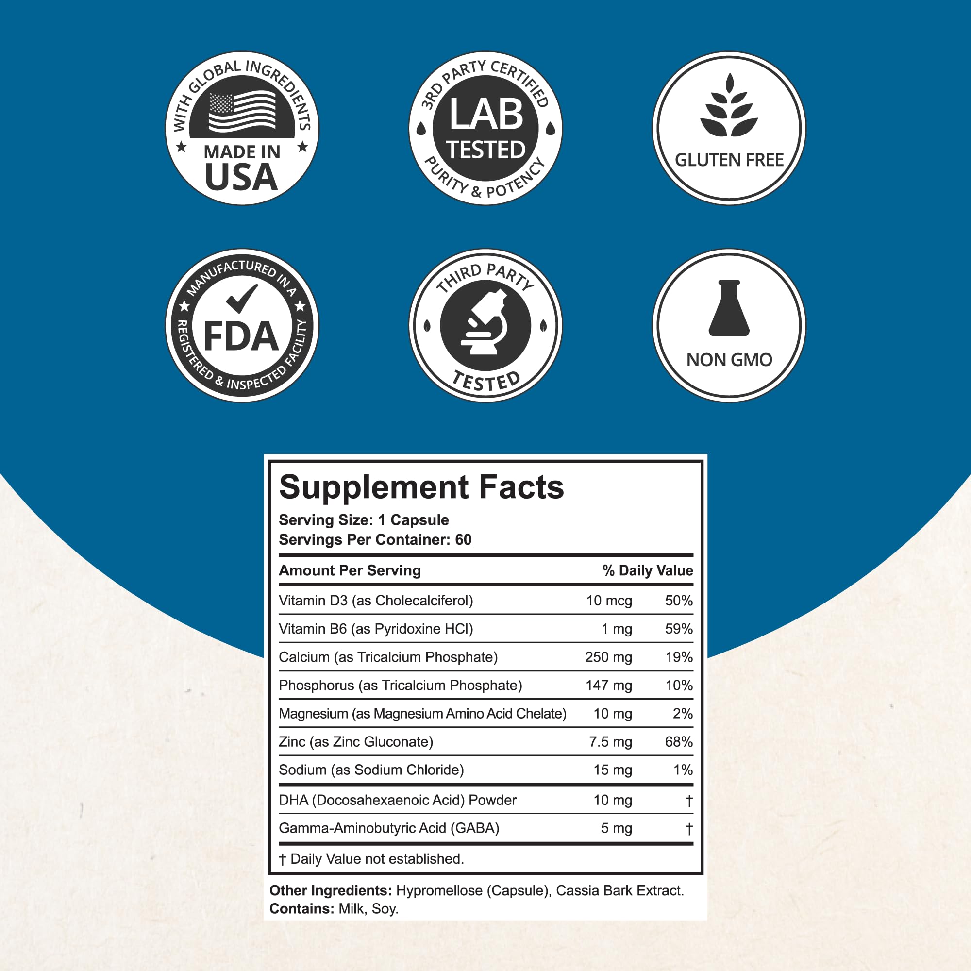 NuBest Grow Power - Calcium Supplement, Magnesium Supplement with Vitamin D3, B6, Zinc, Phosphorus and Multivitamin for Strong Bones, Overall Health for Age 10+ | 60 Capsules | 1 Month Supply NuBest Au supplements