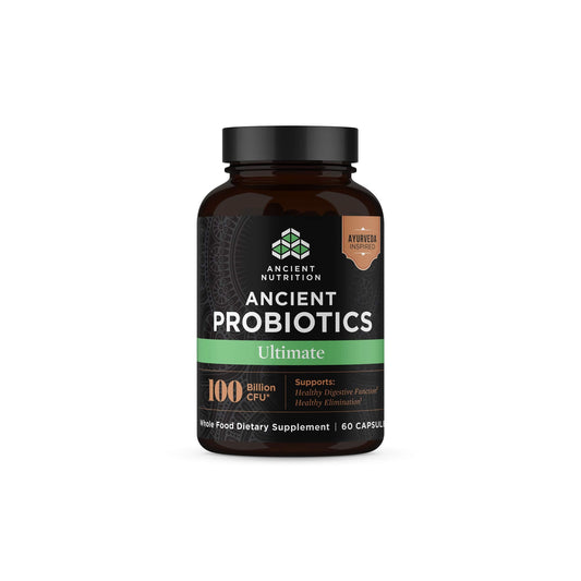 Ancient Nutrition Probiotics, Probiotics Ultimate 100 Billion CFUs*/Serving, Digestive and Immune Support, Gluten Free, Ancient NutritionUS supplements