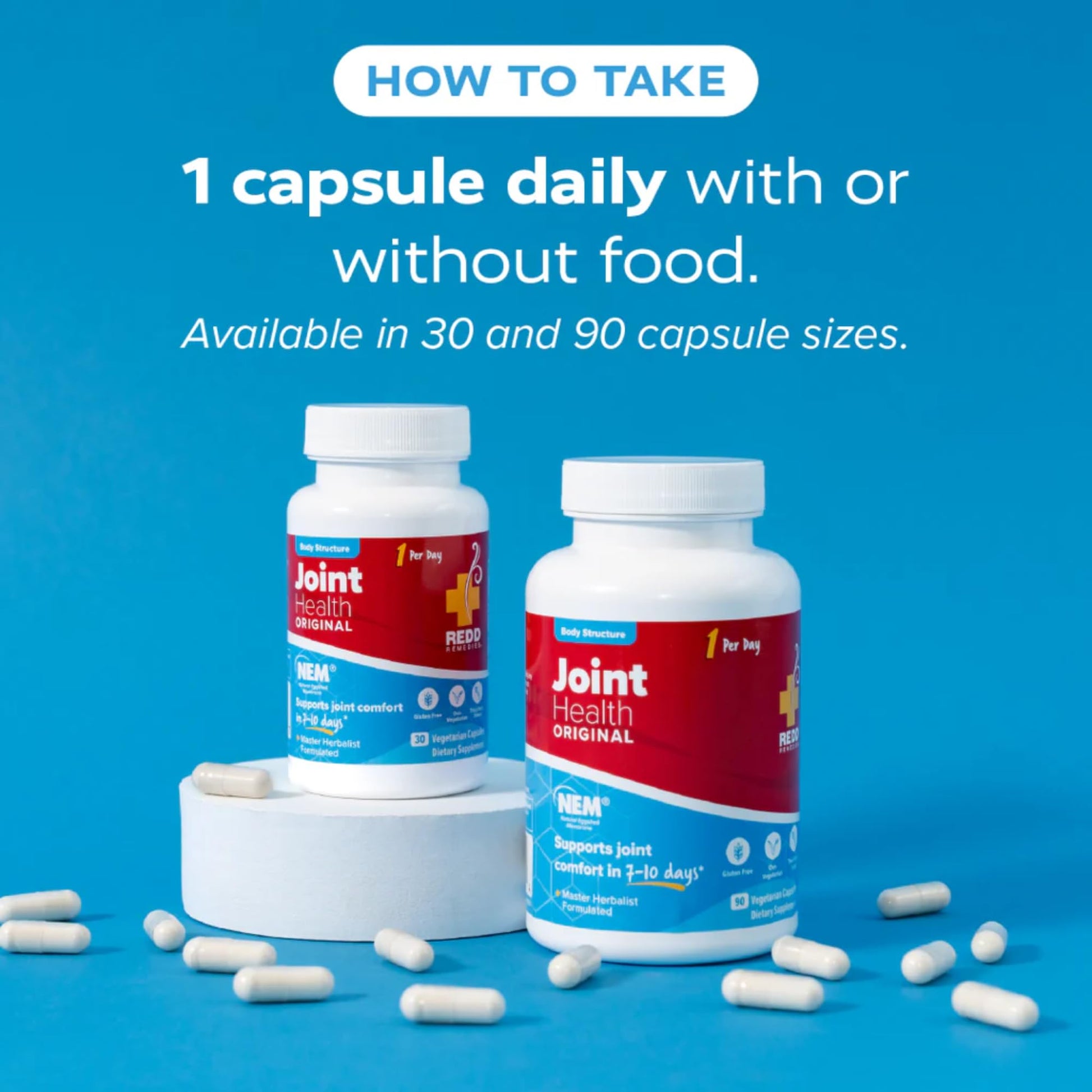 Redd Remedies Joint Health Original, 90 Capsules, and Calcium Mag + D, 120 Capsules Redd Remedies Au supplements