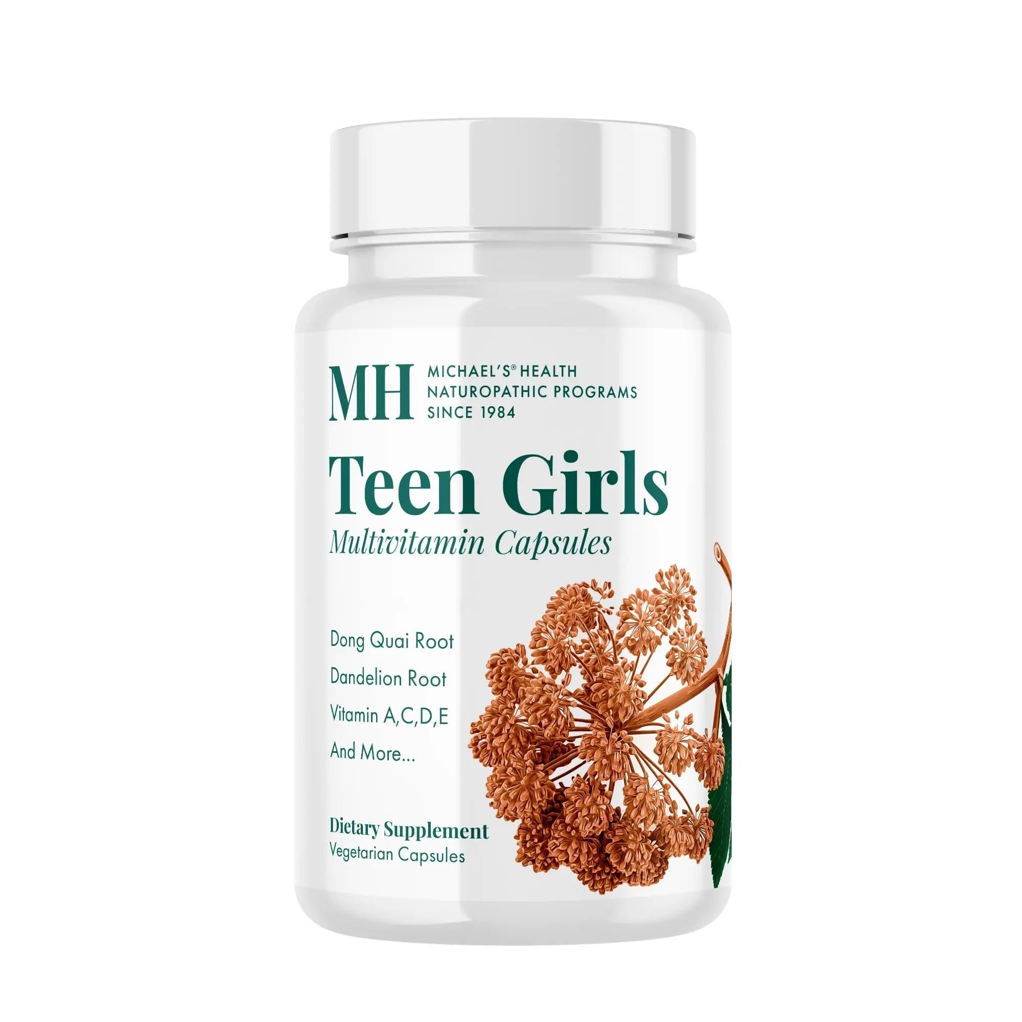 MICHAEL'S Health Naturopathic Programs Teen Girls Multivitamin - 120 Vegetarian Capsules - Nutrients for Healthy Growth & Development MICHAEL'S Au supplements