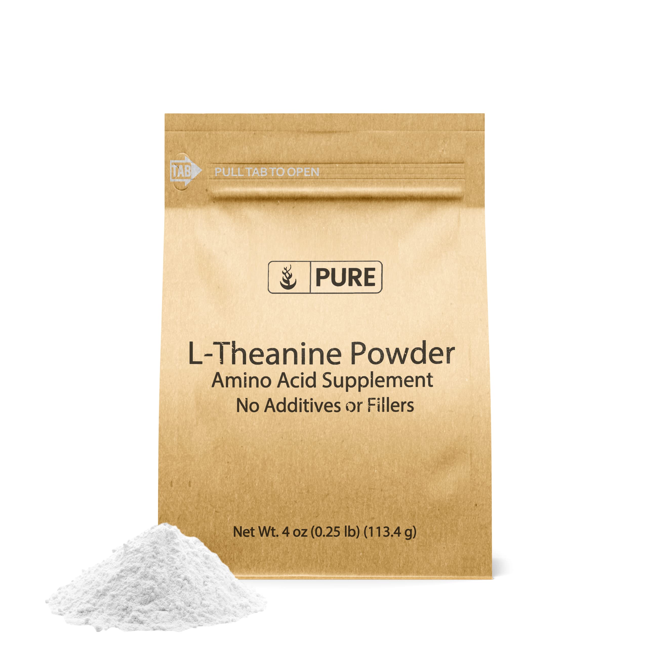 PURE ORIGINAL INGREDIENTS L-Theanine (4 oz) Amino Acid Supplement, No Additives or Fillers PURE ORIGINAL INGREDIENTS Au supplements