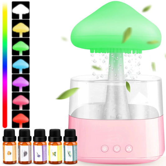 Rain Cloud Humidifier Water Drip, Mushroom Rain Cloud Diffuser, Raining Cloud Night Light MriykioAU supplements