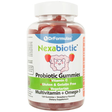 DrFormulas Multivitamin Gummies with Omega 3 and Probiotics for Kids and Adults with Vitamin C | Nexabiotic with Vitamin A, C, D3, E, B6, B12 DrFormulas Au supplements