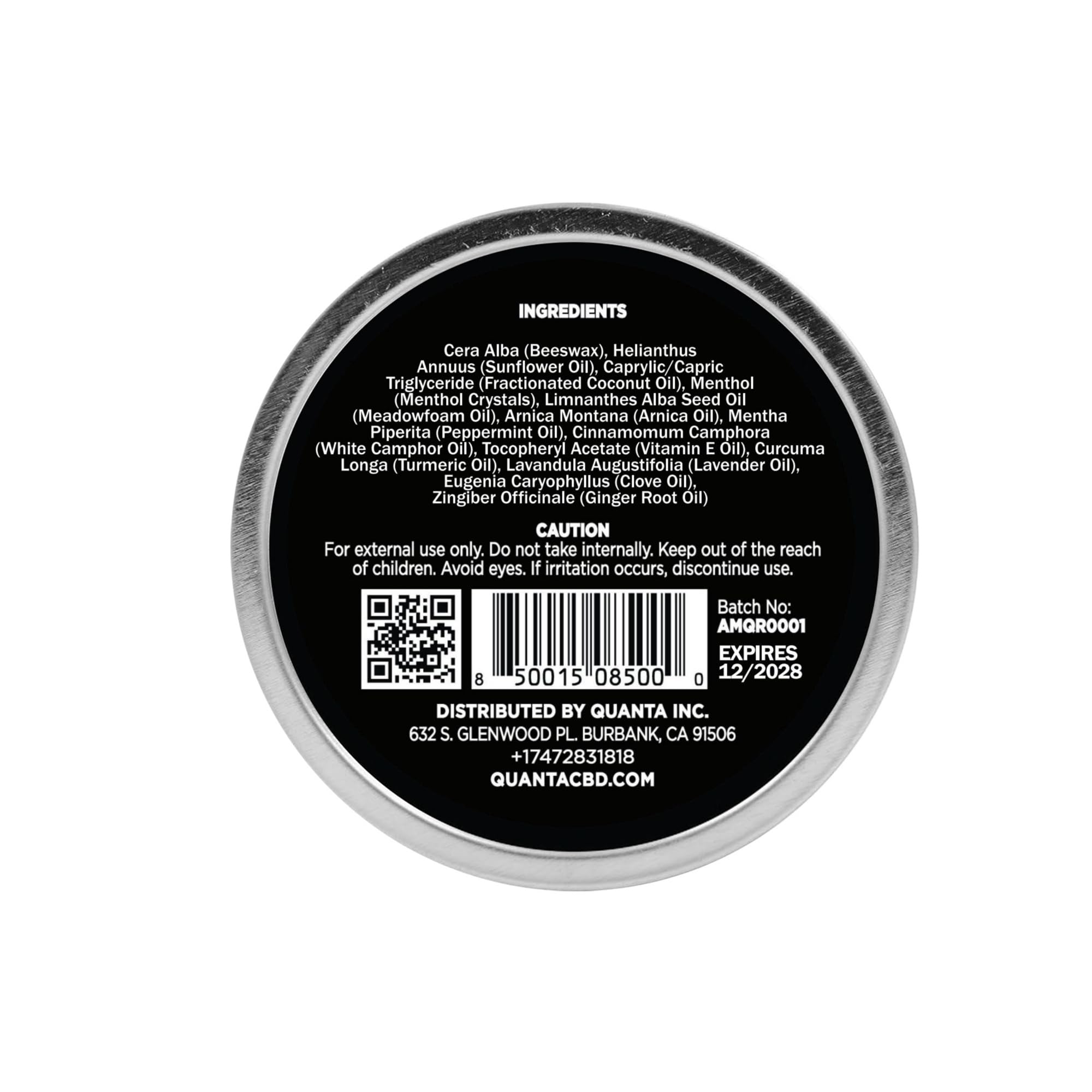 Quanta Muscle Rub - Coconut Oil, Vitamin E, Arnica, Ginger Root, Turmeric & Lavender – 1 oz Quanta Au supplements