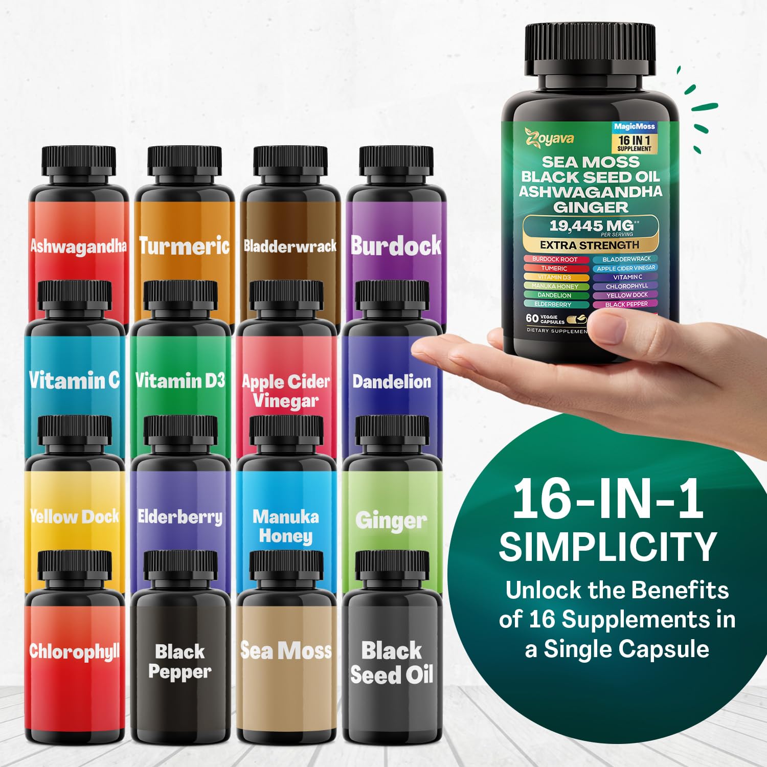 Zoyava Sea Moss 16-in-1 and Collagen 14-in-1 Bundle Zoyava Au supplements