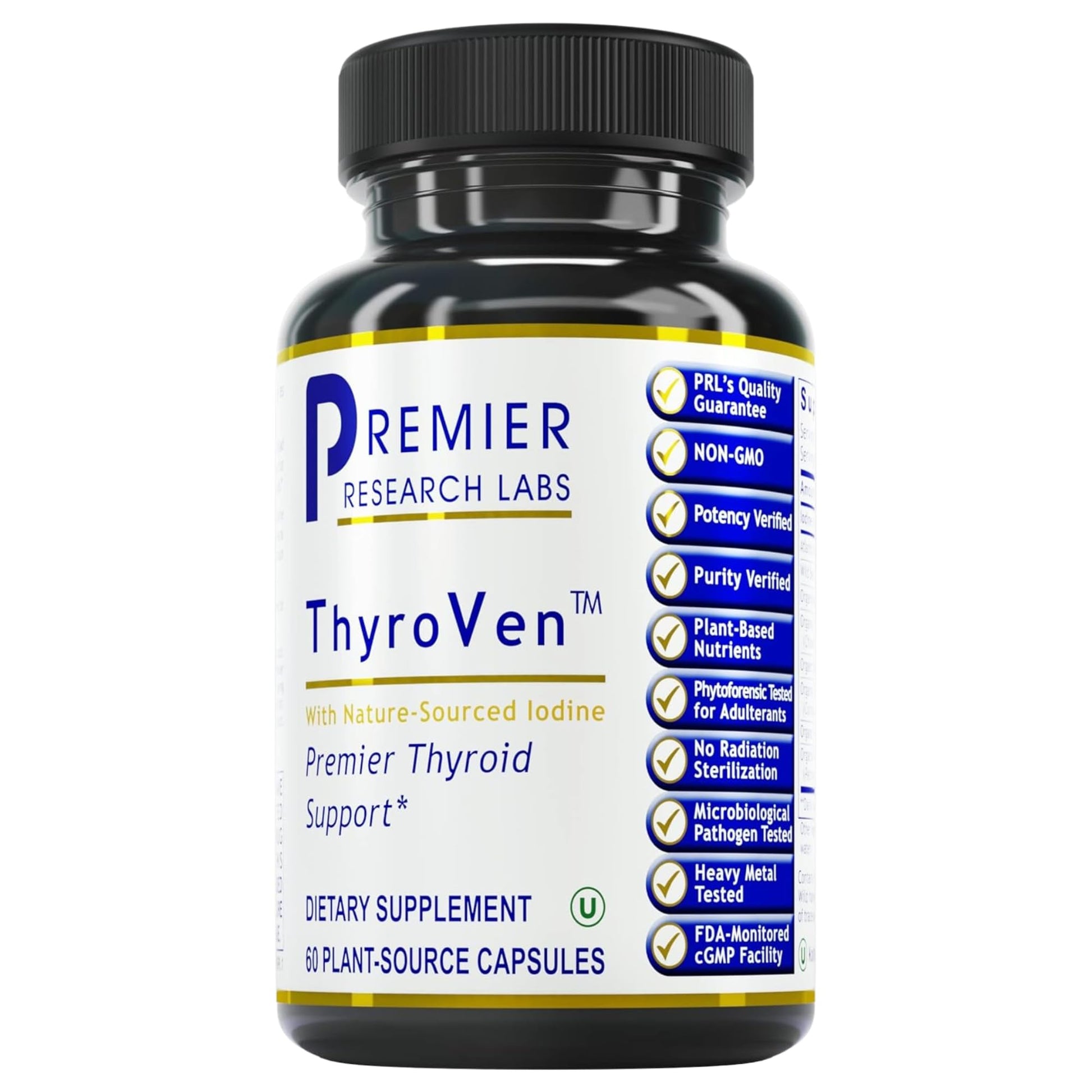 Premier Research Labs ThyroVen - Thyroid Support for Women, Thyroid Support for Men, Thyroid Supplement, Thyroid Support Complex with Naturally-Sourced Iodine - 60 Capsules Premier Research Labs Au supplements