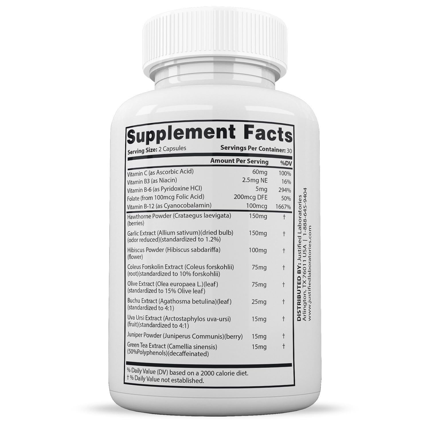 Justified Laboratories (2 Pack Blood Balance Advanced Formula 620MG Formula Supplement Pills 120 Capsules Justified Laboratories Au supplements