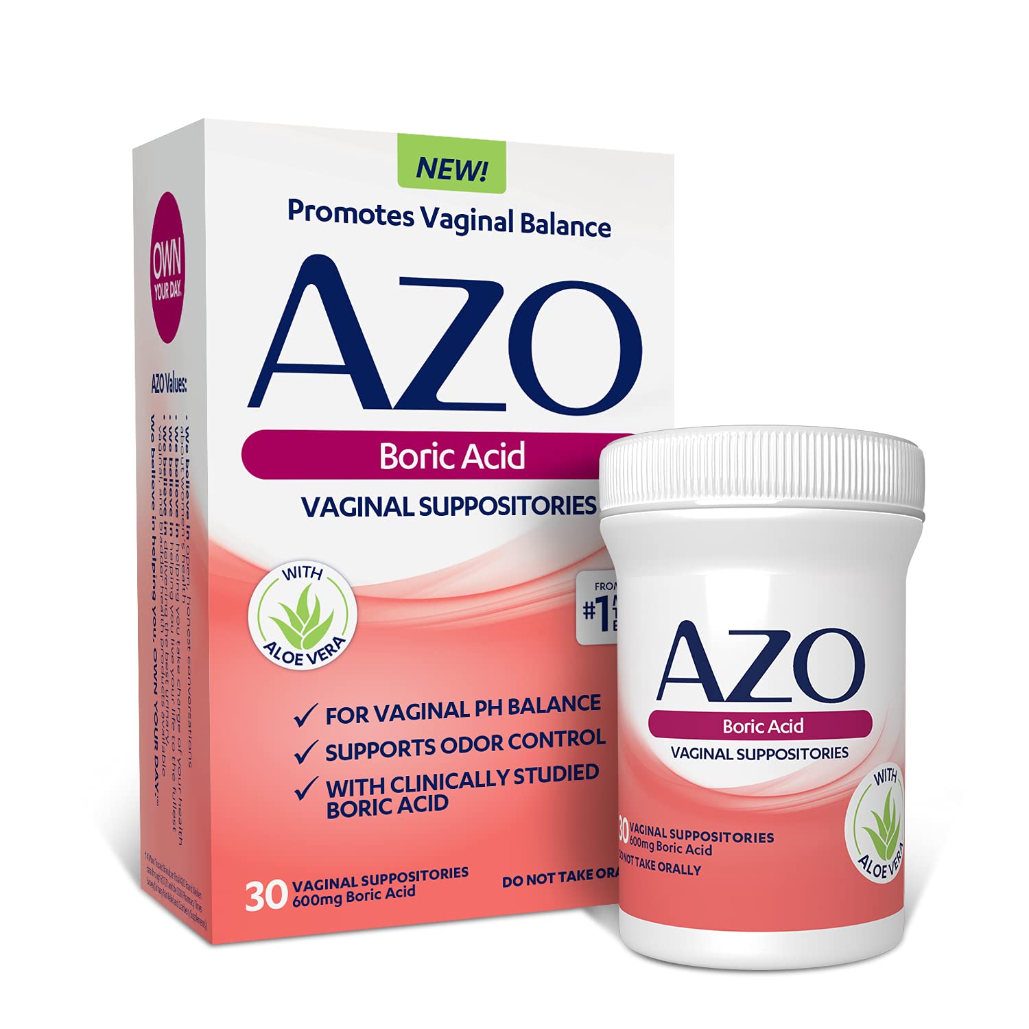 AZO Complete Feminine Balance Daily Probiotics for Women & Boric Acid Vaginal Suppositories AZO Au supplements