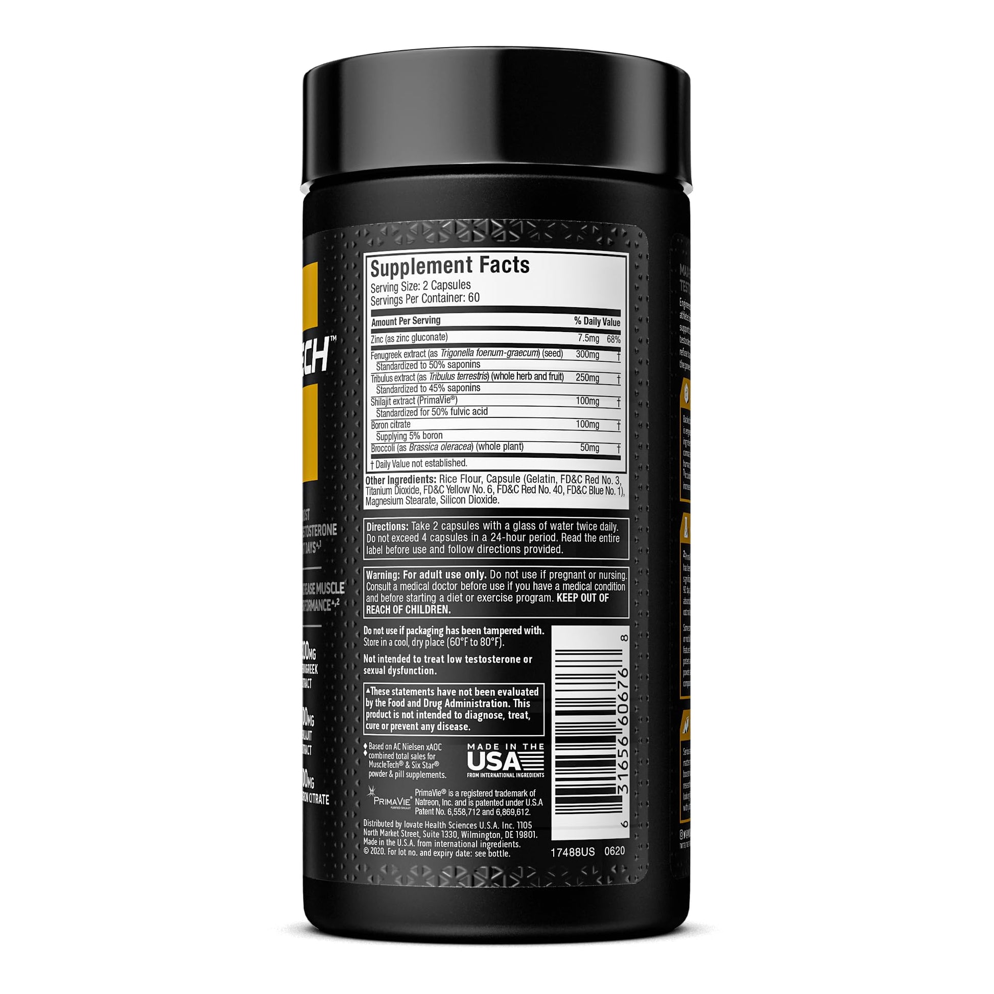 Testosterone Booster for Men, MuscleTech AlphaTest, Tribulus Terrestris & Boron Suppleme MuscleTech Au supplements