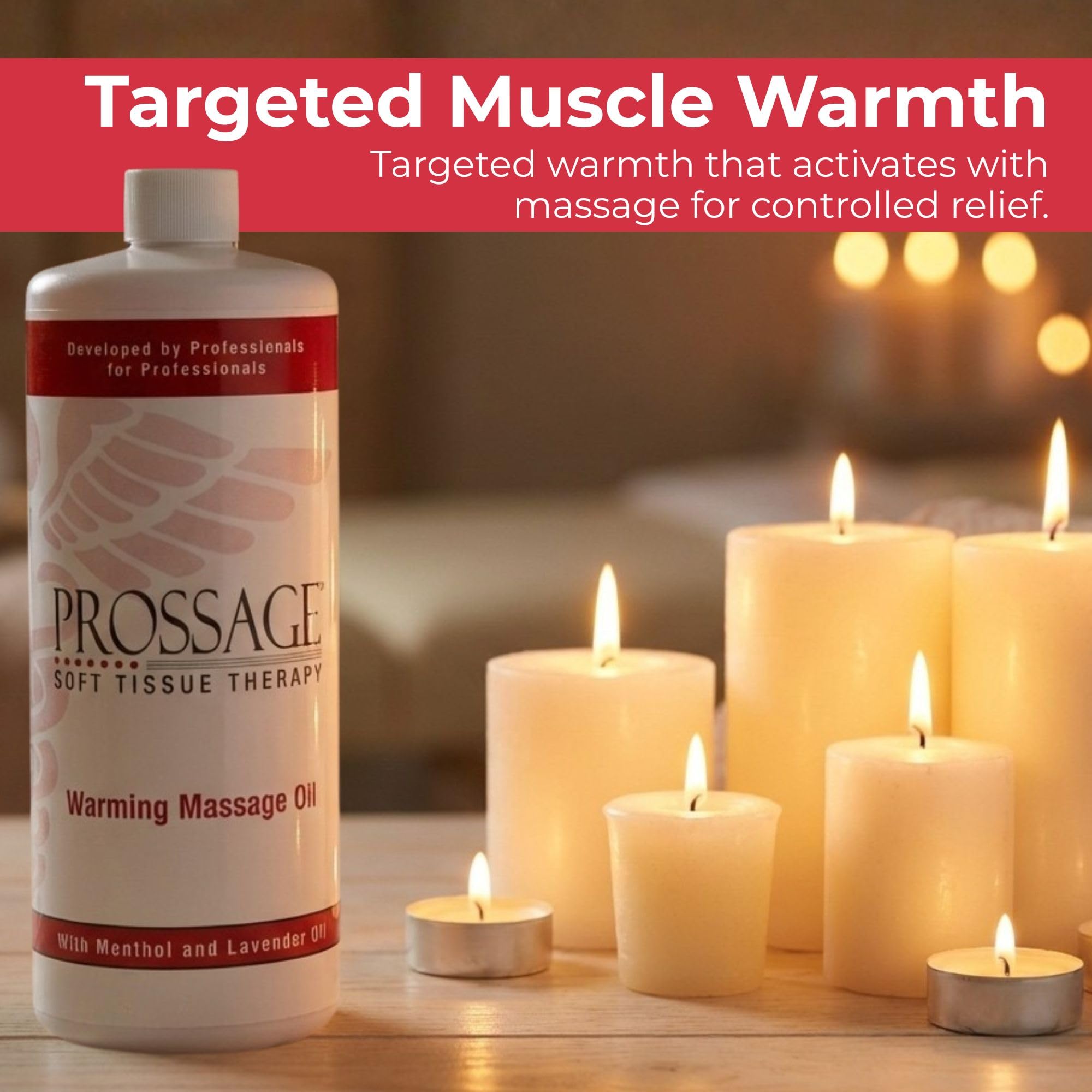 Prossage Heat Warming Relief Massage Oil for Therapuetic Massages, Deep Tissue Massages, and Aromatherapy, Topical Reliever, 32 Ounce Bottle Prossage Au supplements