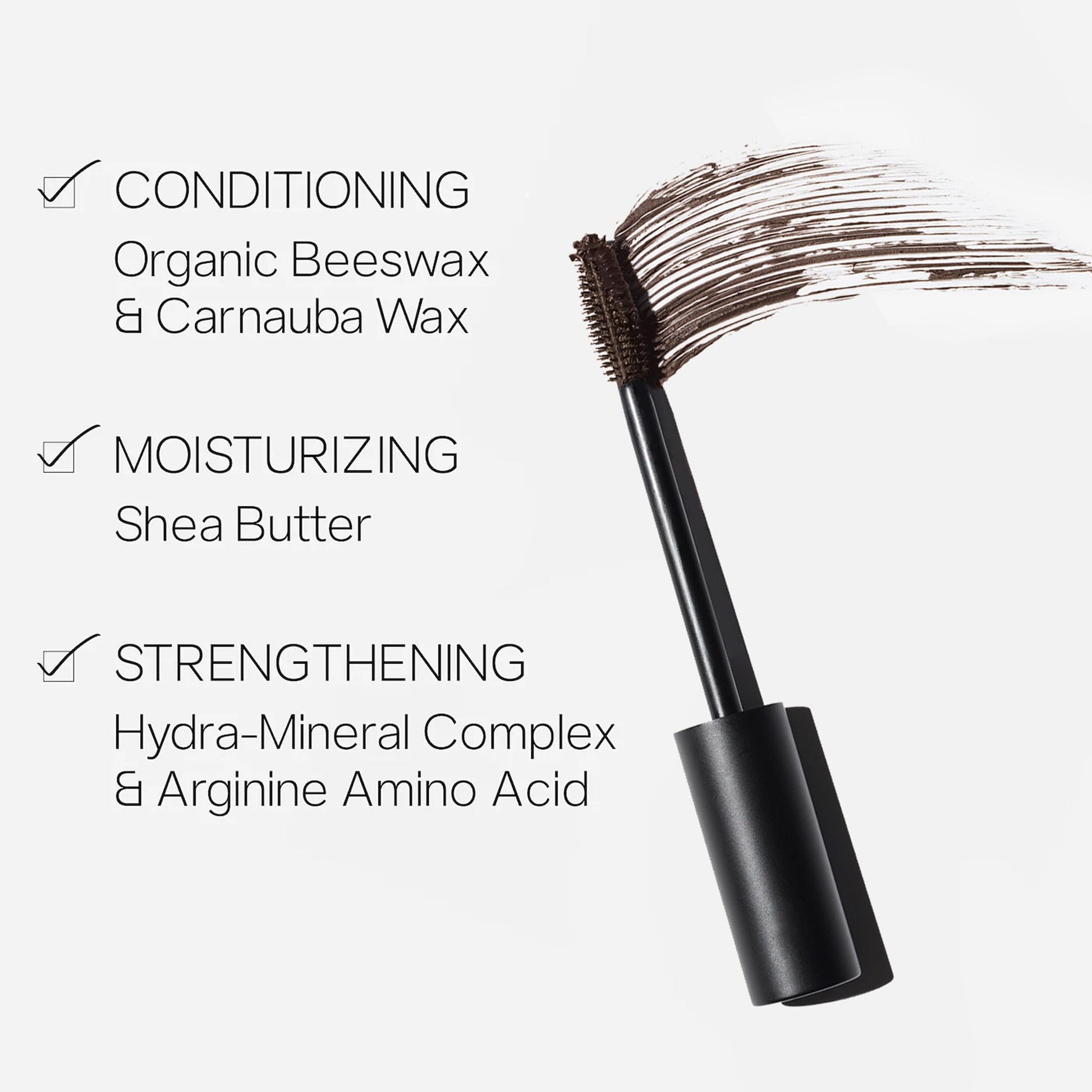 Saie Mascara 101 - Lash Lengthening Mascara for Thick, Bold, Lifted Lashes - Buildable Eye Makeup Formulated to Strengthen and Condition with Rich Nutrients - Brown (0.31 oz) Saie Au supplements