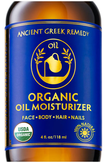 Ancient Greek Remedy Body Oil - Organic After Shower Face Oil & Body Moisturizer for Dry Skin - Almond, Jojoba, Olive, Lavender
