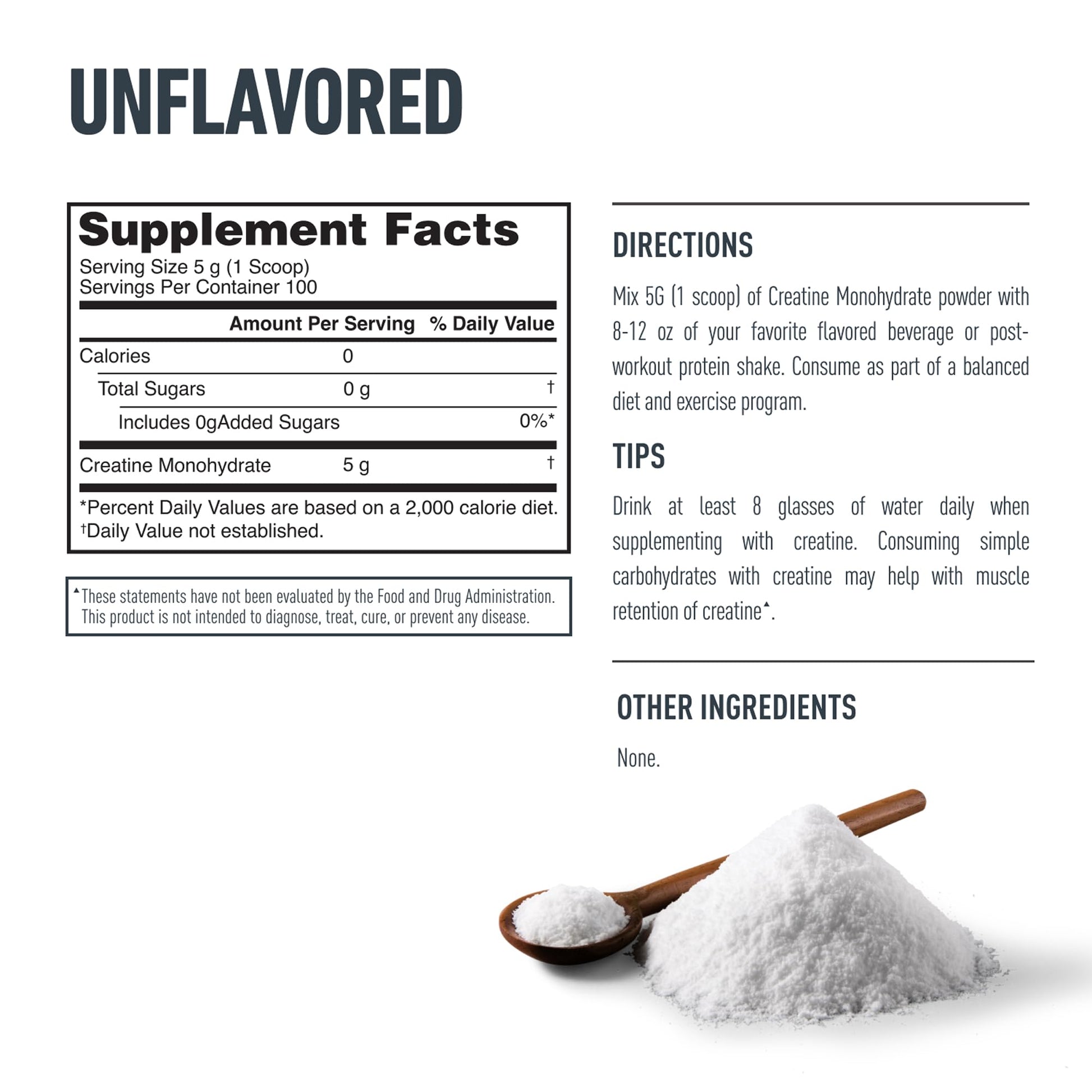 Isopure 100% Pure Creatine Monohydrate Powder, Sugar Free, Unflavored, 5g Creatine Monohydrate Per Serving, 1.1 Lbs, 100 Servings Isopure Au supplements