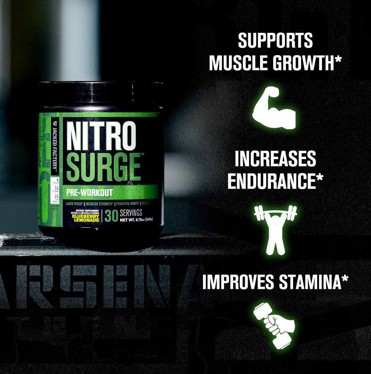 Jacked Factory Nitrosurge Pre-Workout in Arctic White & Build XT Muscle Building Bundle Jacked Factory Au supplements