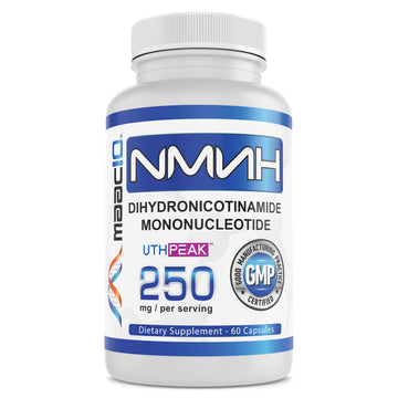 MAAC10 NMNH (NMN Supplement Alternative) 250mg Serving | Uthpeak™ NMNH (Dihydronicotinamide Mononucleotide) for Better Stability | 30-Day Supply. MAAC10 Au supplements