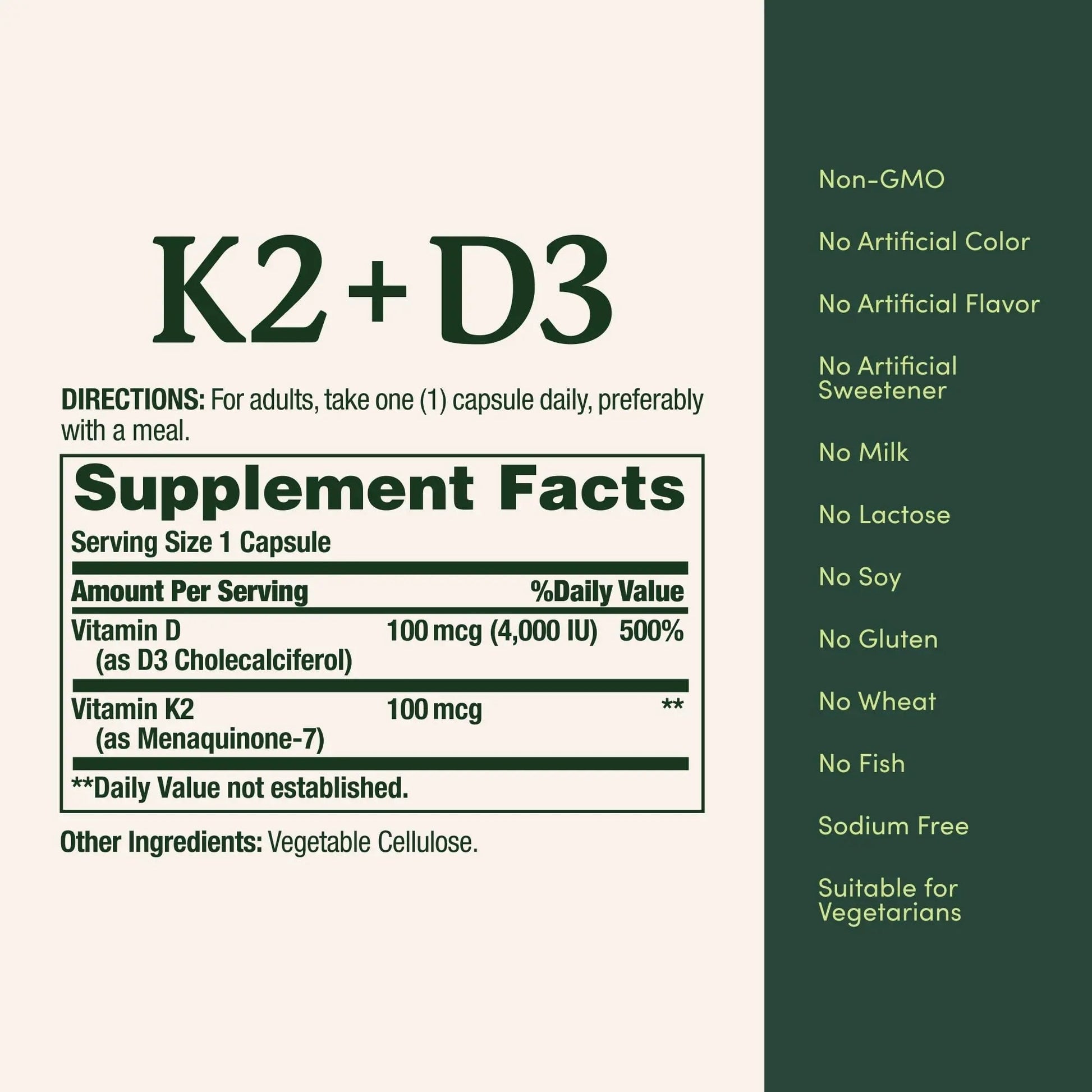 Nature’s Bounty Vitamin D3 K2 Supplement, 4000 IU Vitamin D3 plus 100 mcg of Vitamin K Supplements Nature's Bounty Au supplements