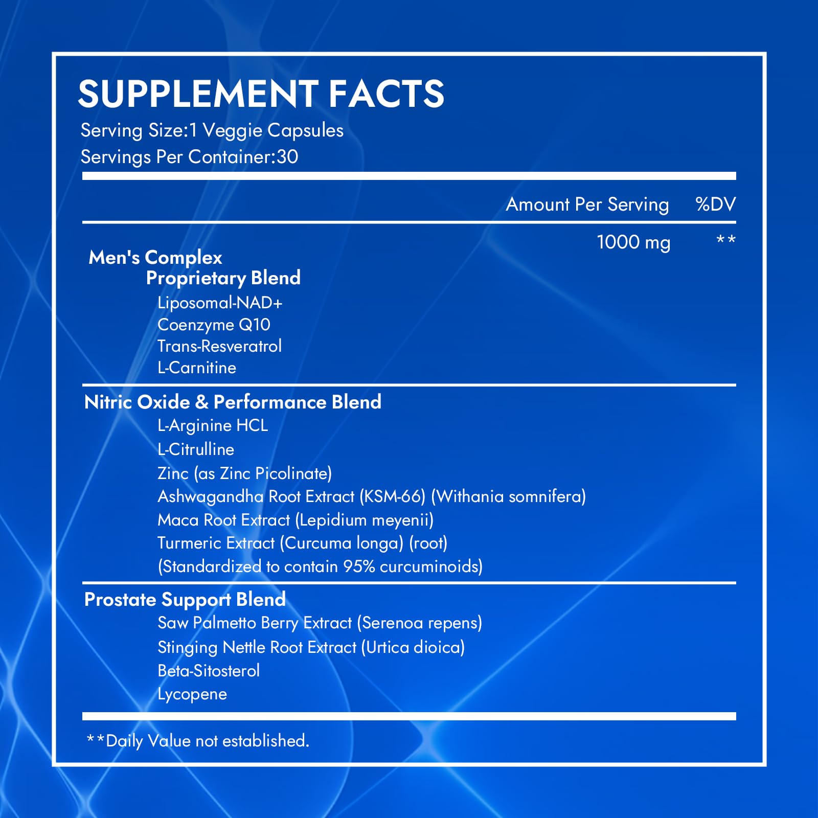 Aureph Vantique Men's NAD+ Supplement with Resveratrol, CoQ10, L-Citrulline & Lycopene - Nitric Oxide Support, Prostate Care, Anti-Aging, Stamina & Cellular Energy Boost 60 Capsules Aureph Au supplements