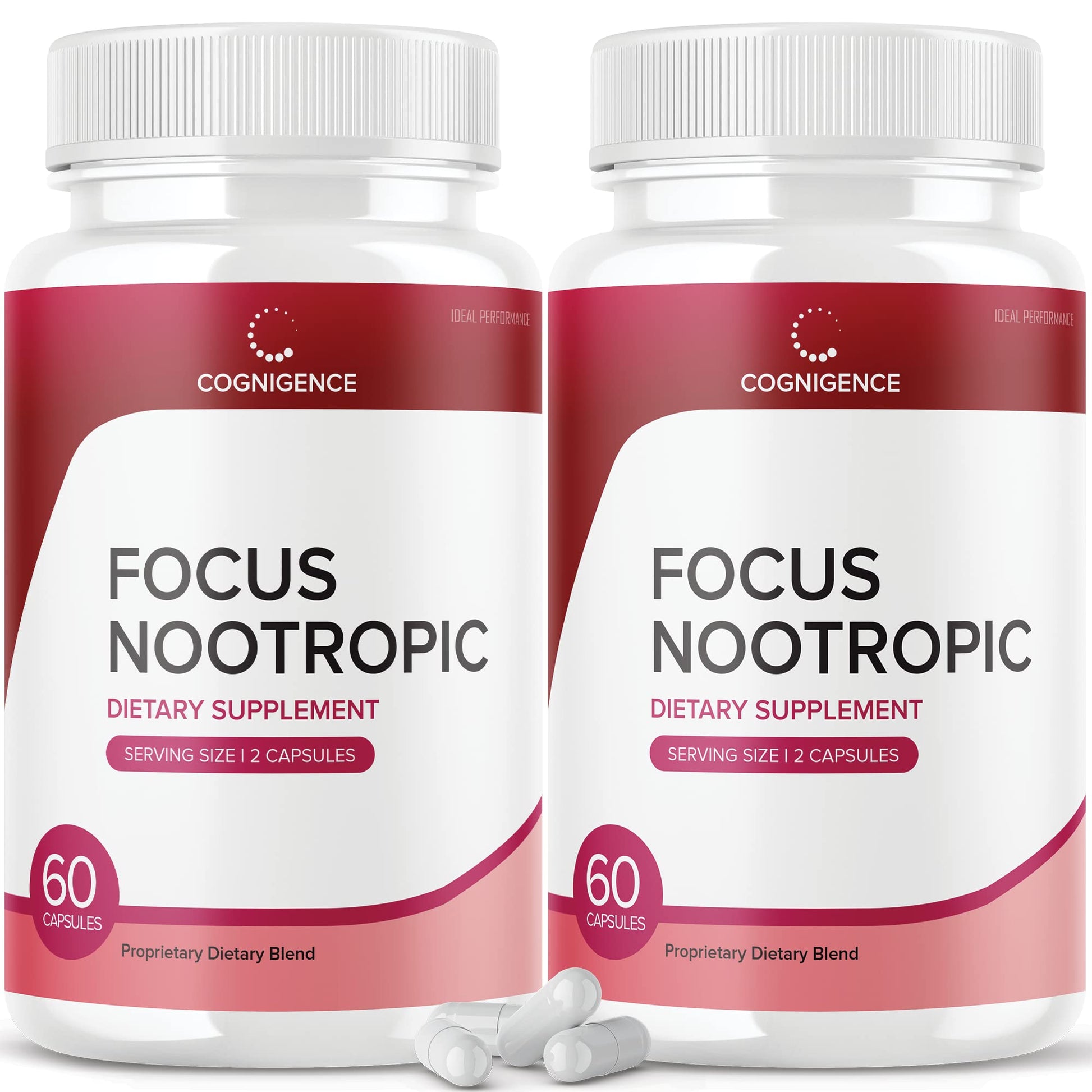 IDEAL PERFORMANCE (2 Pack) Cognigence Focus Nootropic Memory Booster Supplement Pills (120 Capsules) IDEAL PERFORMANCE Au supplements