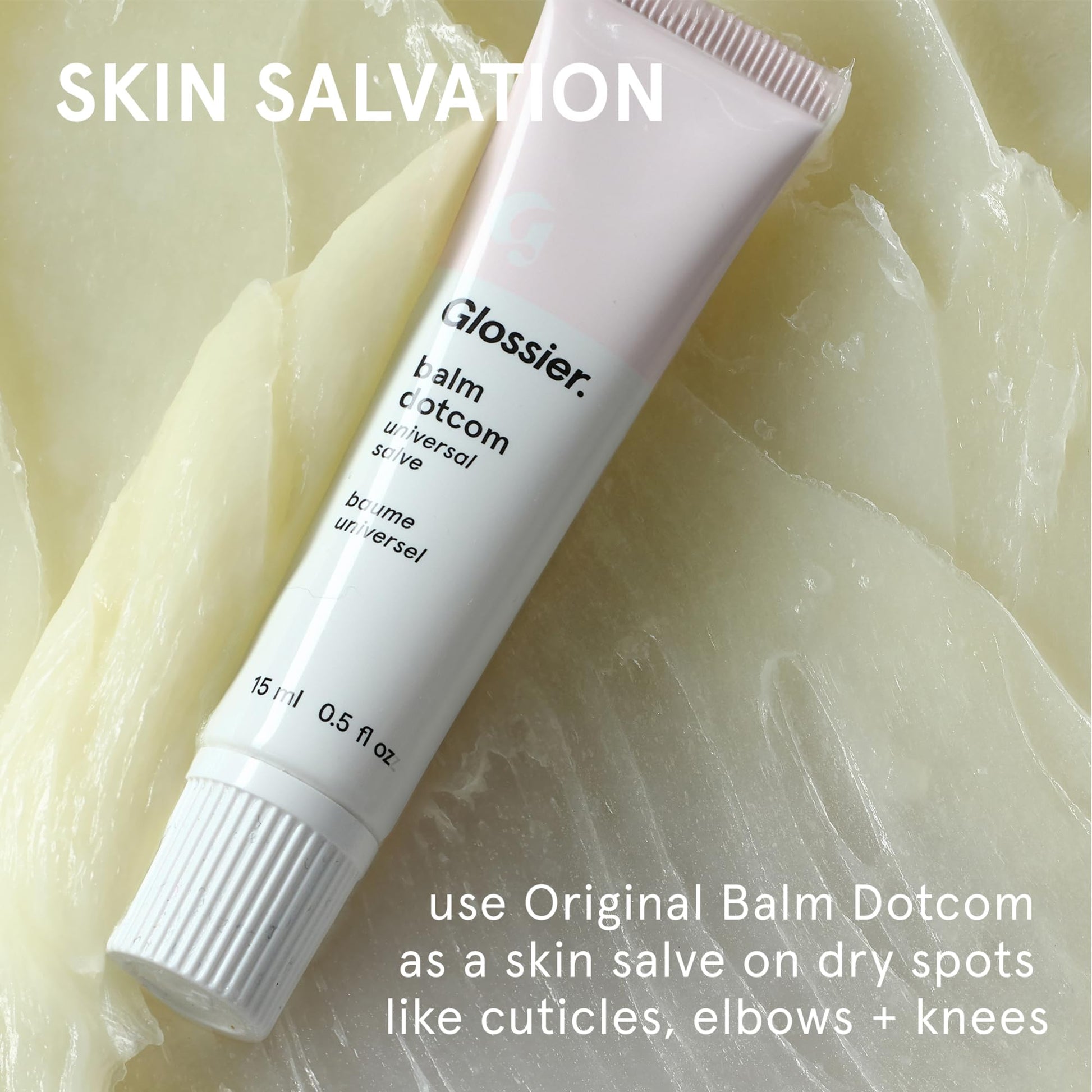 Glossier Balm Dotcom Hydrating Lip Balm - Universal Salve, Up to 12Hr Moisture - Lanolin, Beeswax & Castor Oil for Dry Lips, Cuticles & Skin - Original, Clear Fragrance-Free, 15ml Glossier Au supplements