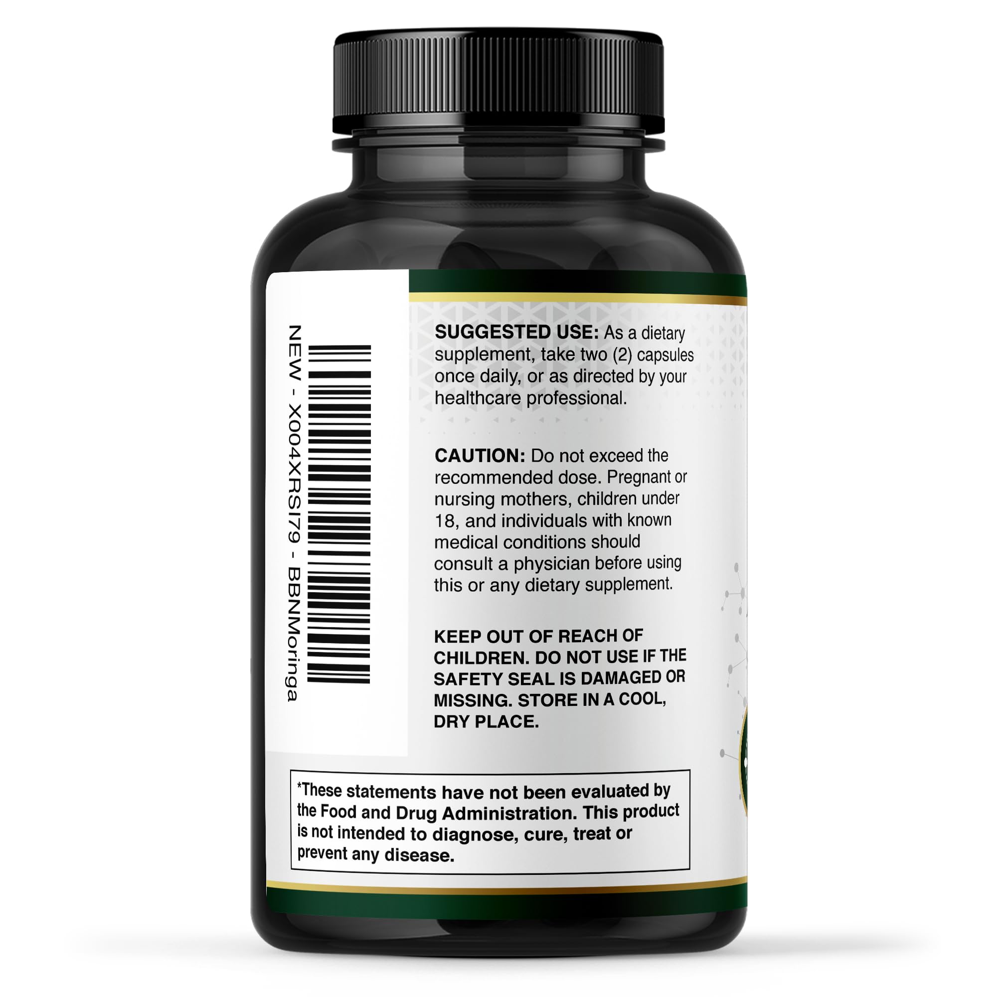 Built by Nature Moringa – 500mg Pure Moringa Leaf Extract 50:1 per Serving – High Potency Moringa Supplement – 120 Capsules Built by Nature Au supplements