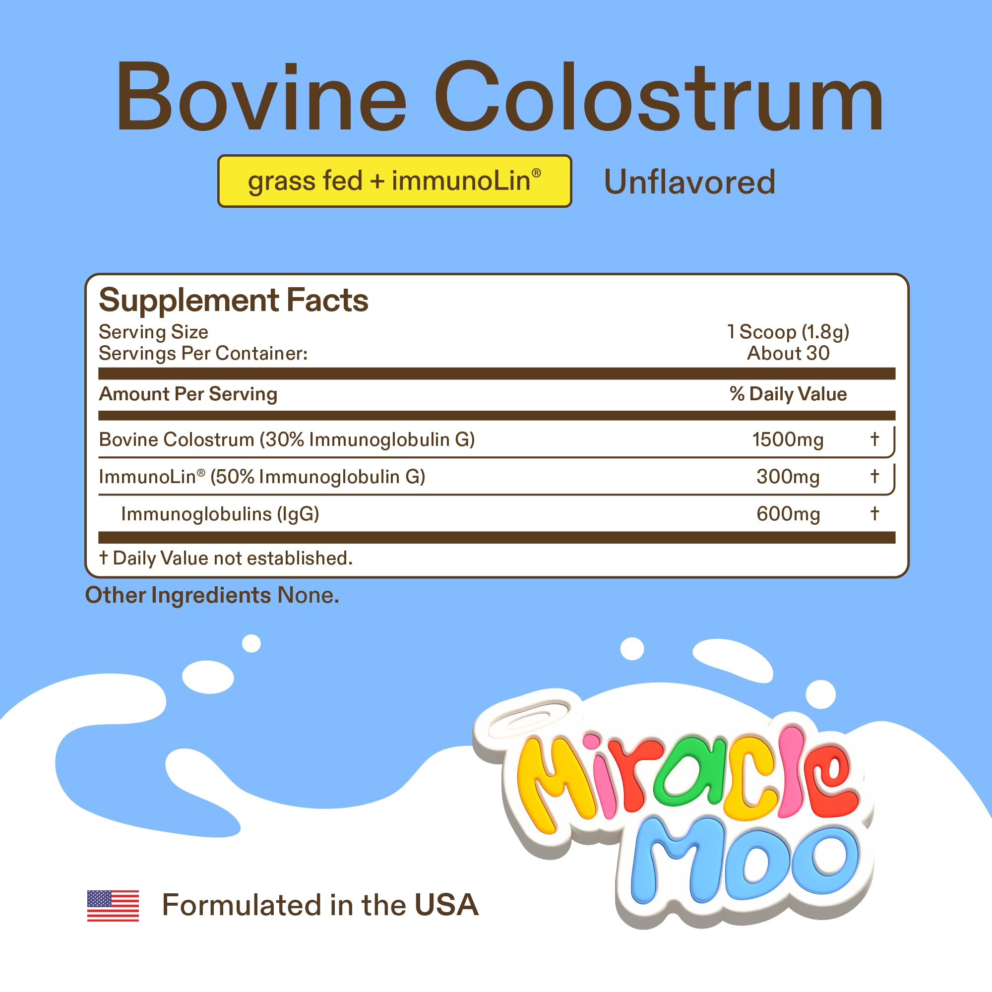 Colostrum Supplement for Gut Health, Hair Growth, Beauty and Immune Support Miracle Moo Au supplements