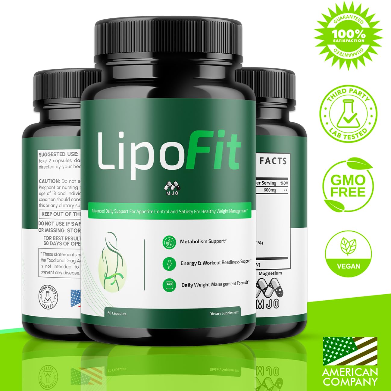 Lipo Fit Capsules, Official Lipo Fit Pills with All Natural Ingredients, Advanced Overall Health and Wellness Vitamin Supplement Formula for Maximum Strength Multivitamin Support (60 Capsules) MJO Au supplements