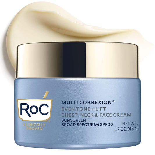 RoC Multi Correxion 5 in 1 Chest Neck Face Moisturizer Face Cream with SPF 30 for Visible Wrinkle and Neck Firming and Tightening RoCUS supplements