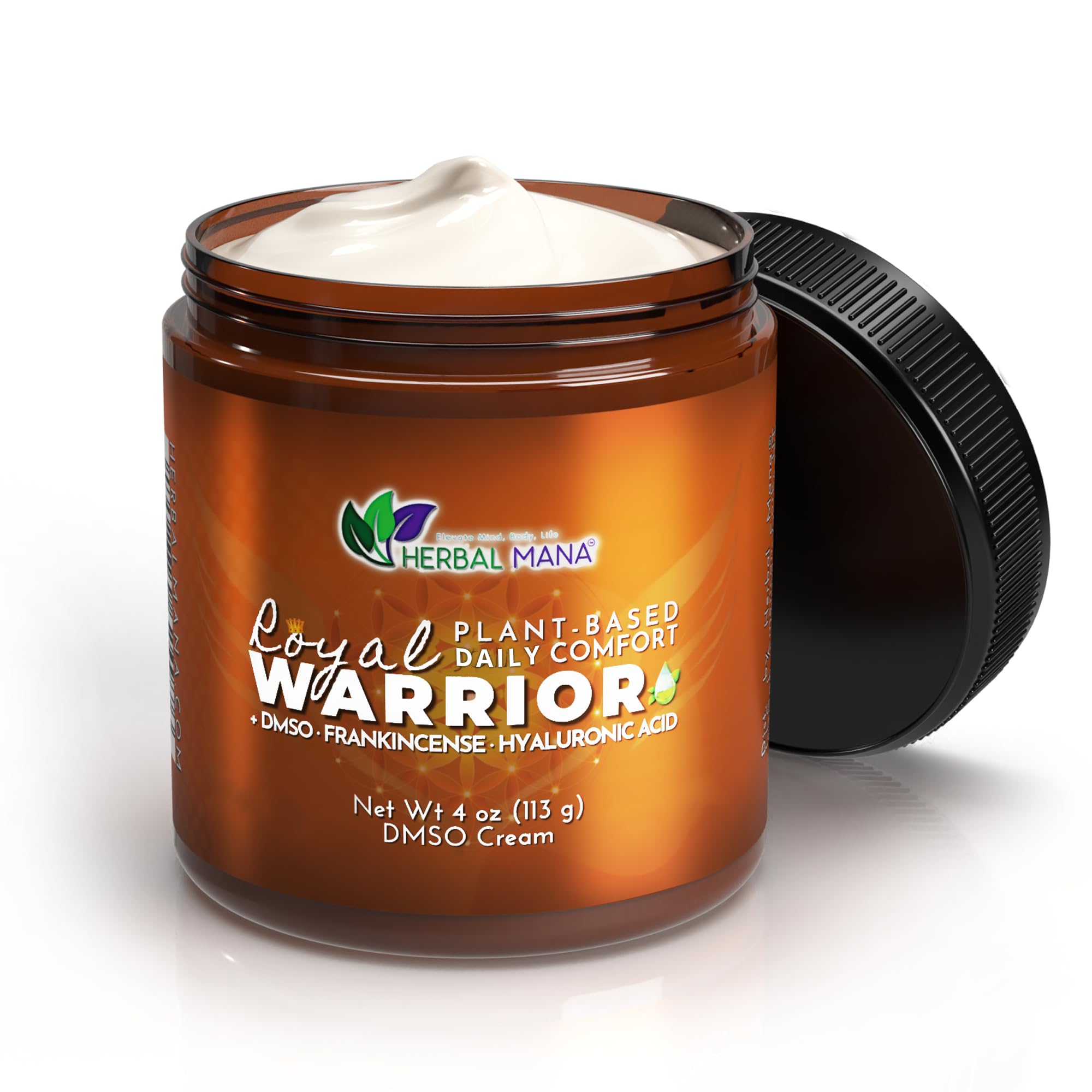 Herbal Mana Frankincense DMSO Body Cream with Magnesium & Hyaluronic Acid | Royal Warrior Herbal Mana Au supplements