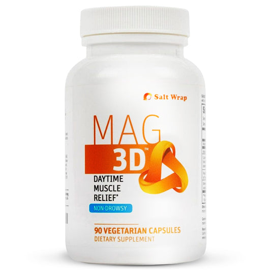 SaltWrap Mag 3D – Daytime (Non-Drowsy) Leg Cramp & Muscle Relief Support - Natural Supplement for Muscle and Nerve Health with Turmeric, Alpha Lipoic Acid & Magnesium SaltWrapAu supplements