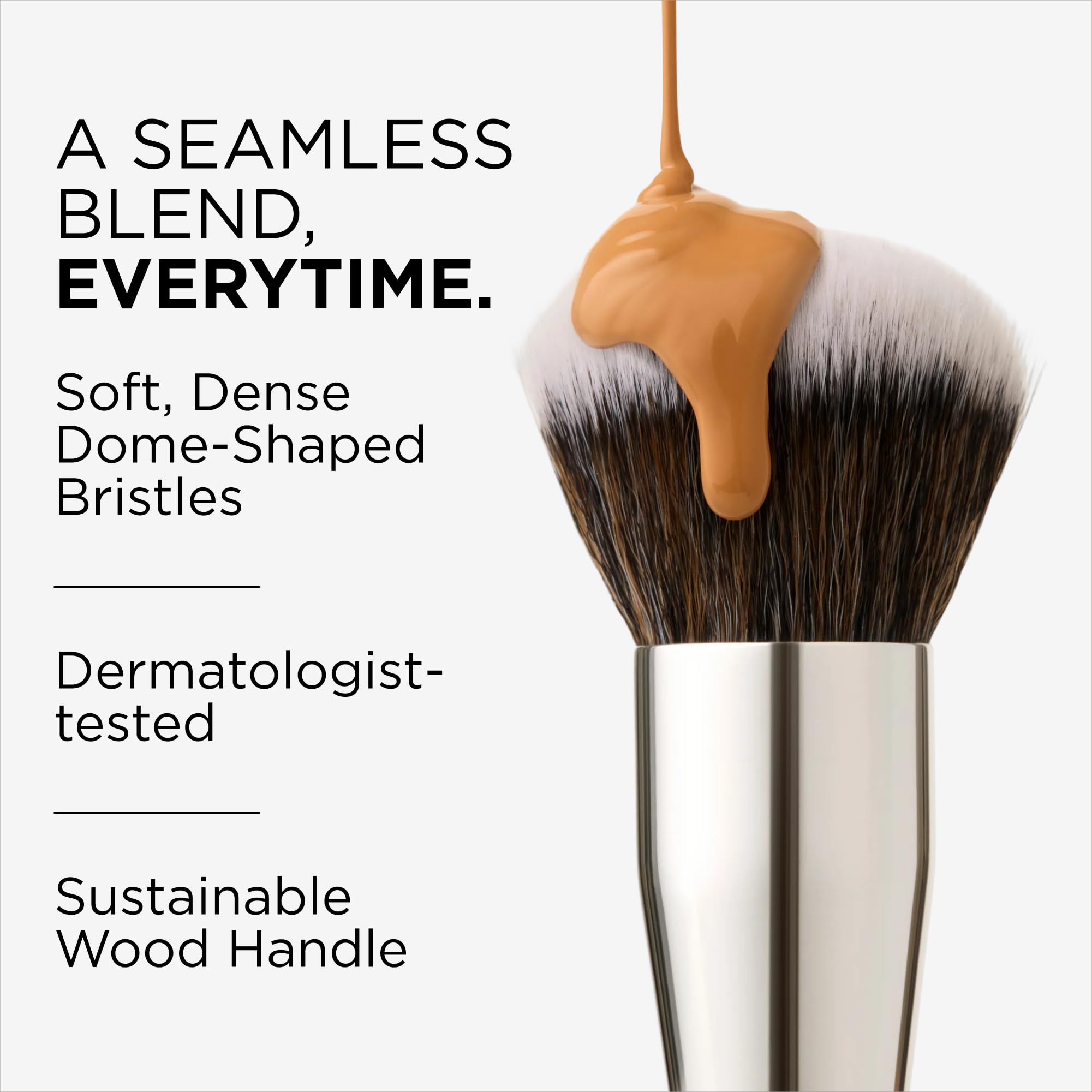 Haleys Beauty Kabuki Foundation Brush For Applying Powder, Foundation, Bronzer, Blush, and Mineral Make up, Soft Bristles, Seamless Blending, Makeup Brushes Essential, Vegan & Cruelty Free HALEYS Au supplements
