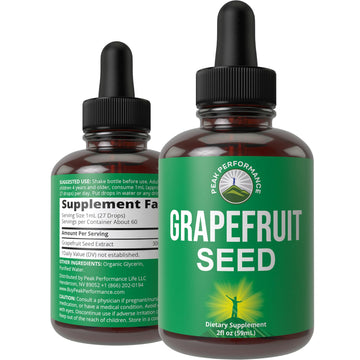 Grapefruit Seed Extract Liquid Drops Supplement. Vegan GSE Grapefruit Seed Extract for Women and Men. Zero Sugar, Non Bitter. for Immune, Digestive Support. Gluten Free Oil. Take Orally Peak Performance Au supplements