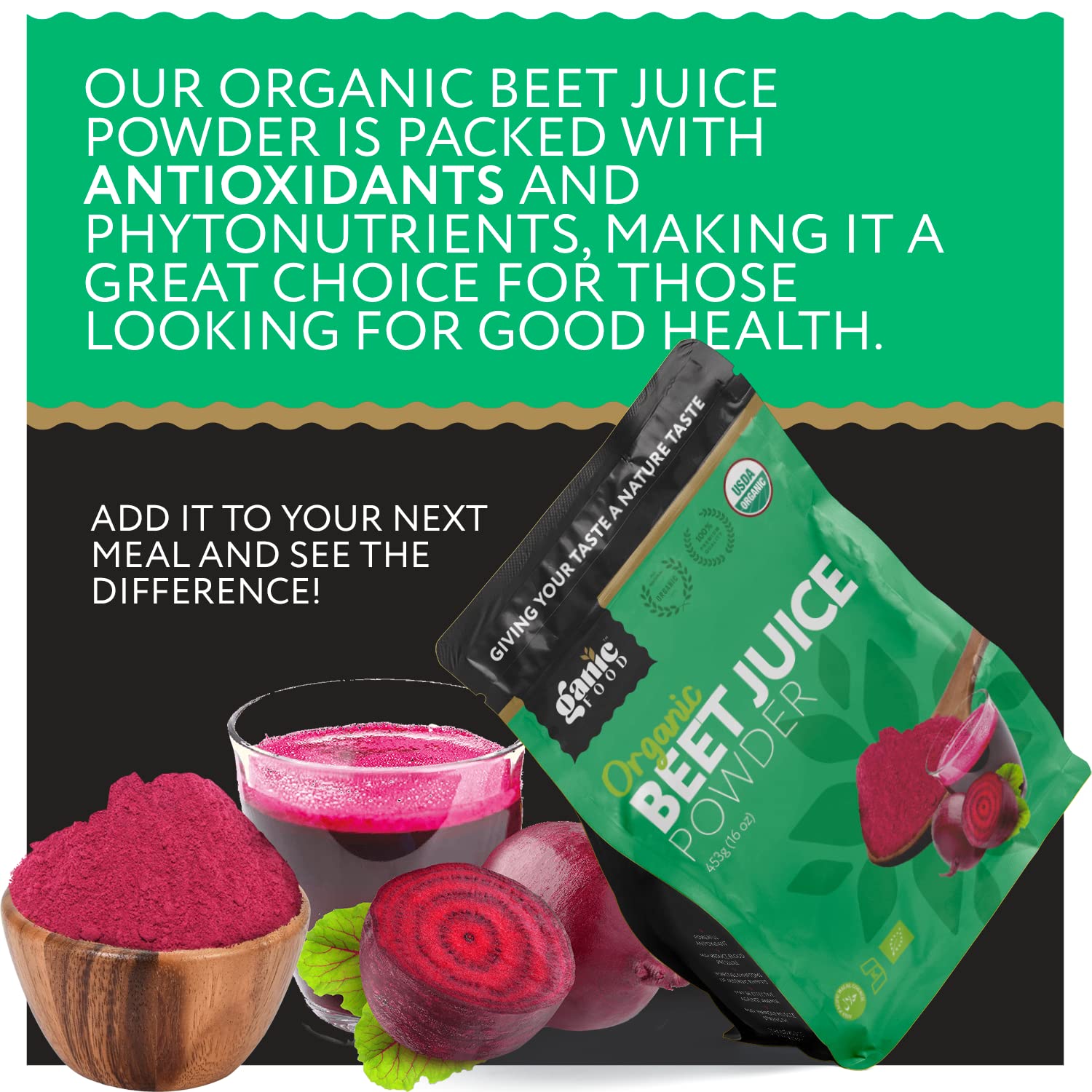 Ganic Food Organic Beet Root Juice Powder, 16 Ounces Ganic Food Au supplements