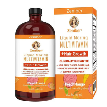 Zeniber MaayRuth Multivitamins Hair Growth| Liquid Multivitamin for Hair Growth | Biotin 10000mcg | Hair & Skin Support Supplement | Zeniber Au supplements