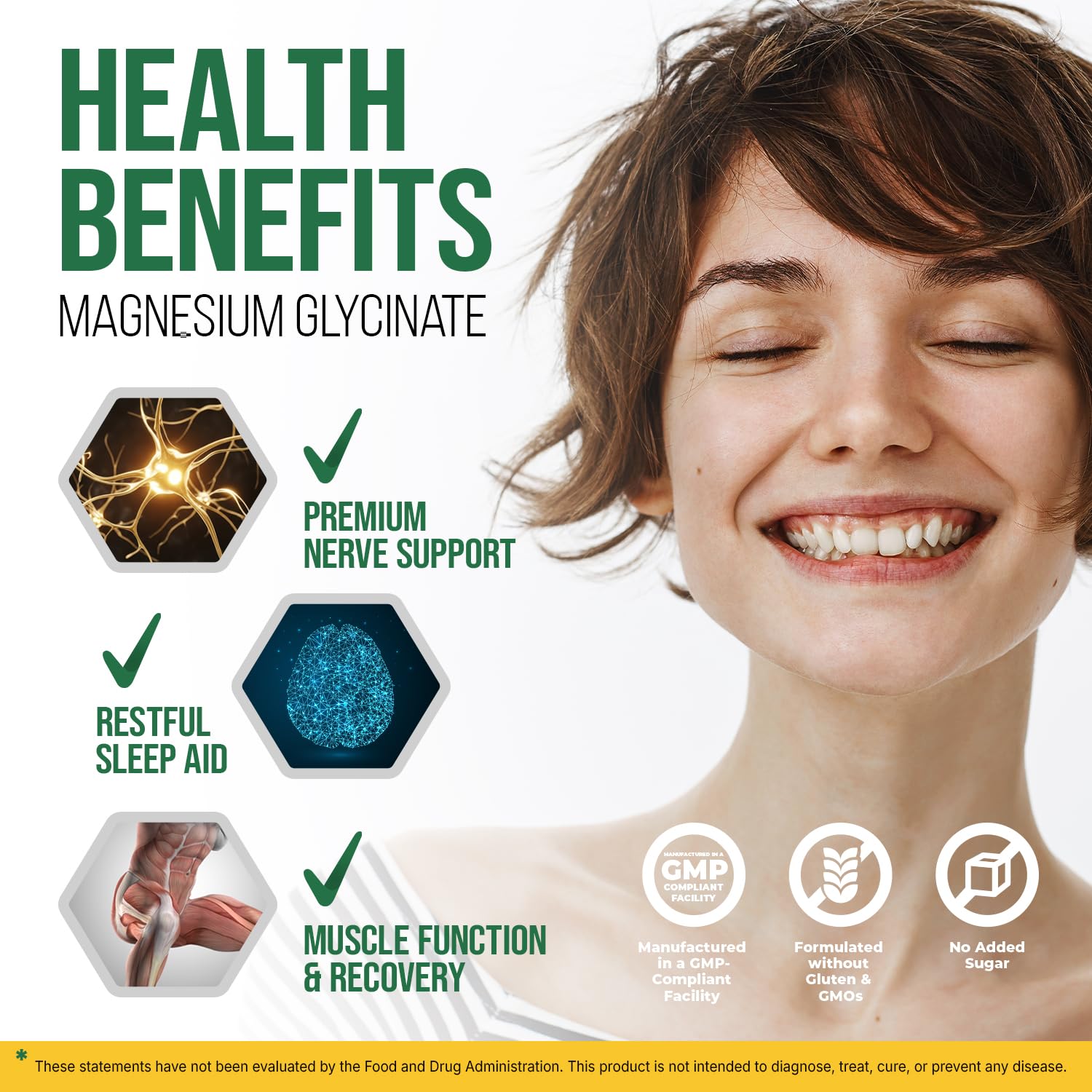 Magnesium Glycinate 500mg Liquid Drops – Sugar-Free Magnesium Supplement, Vegan Formula, 60 mL Flavor Pineapple Vita Guard Au supplements