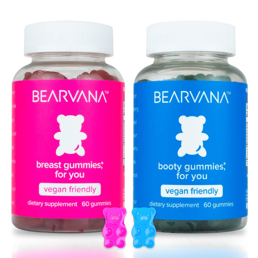 BEARVANA Top & Peach Support Combo Pack Multivitamin Gummies for Women | Includes Herbal Extracts & Essential Vitamins BEARVANAUS supplements