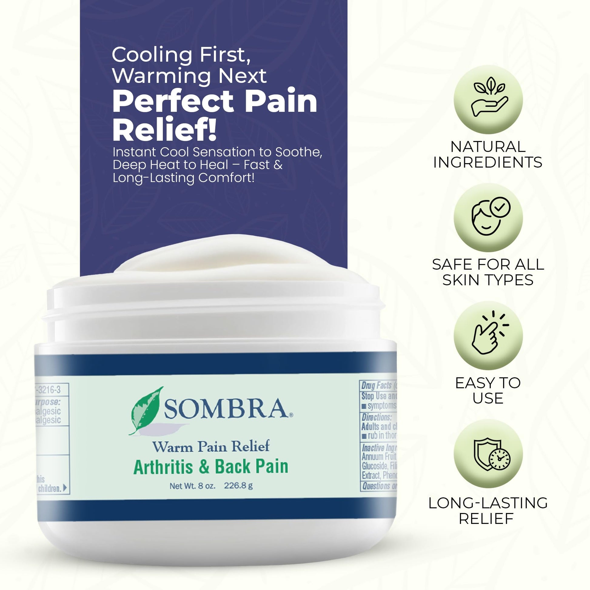 Sombra Warm Therapy Gel – Warming Muscle Comfort & Tension Relief – 8oz Jar Sombra Au supplements