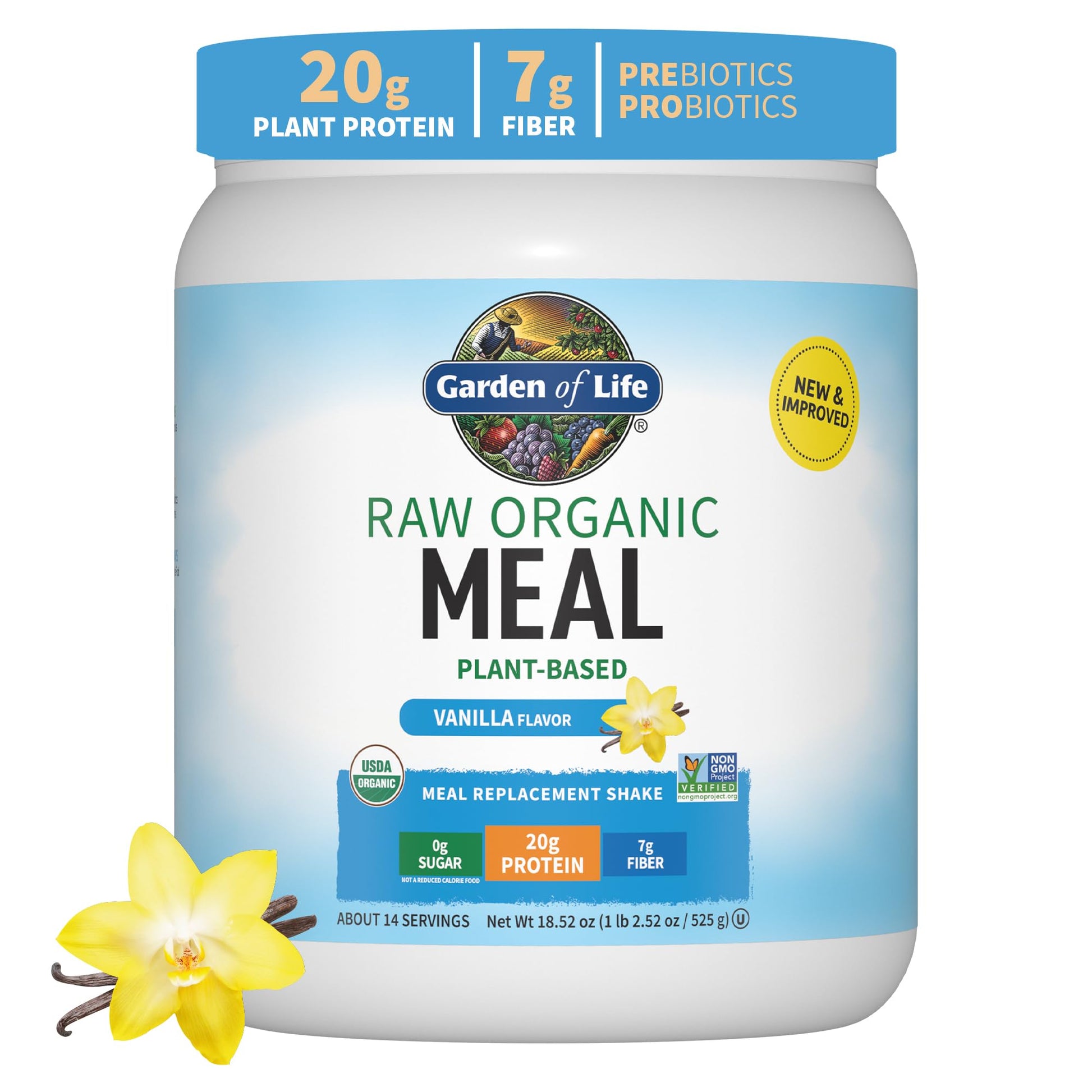 Garden of Life Vegan Protein Powder - Raw Organic Meal Replacement Garden of Life Au supplements