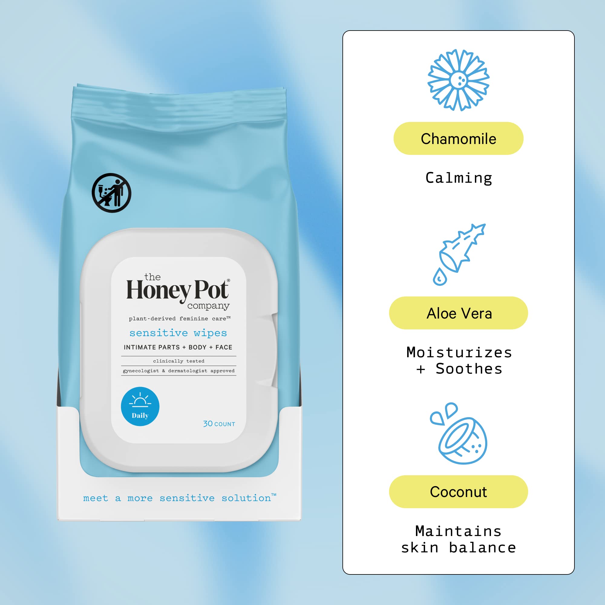 The Honey Pot Company - Feminine Wash & Feminine Wipe Bundle - Includes Unscented Ph Balance The Honey Pot Company Au supplements