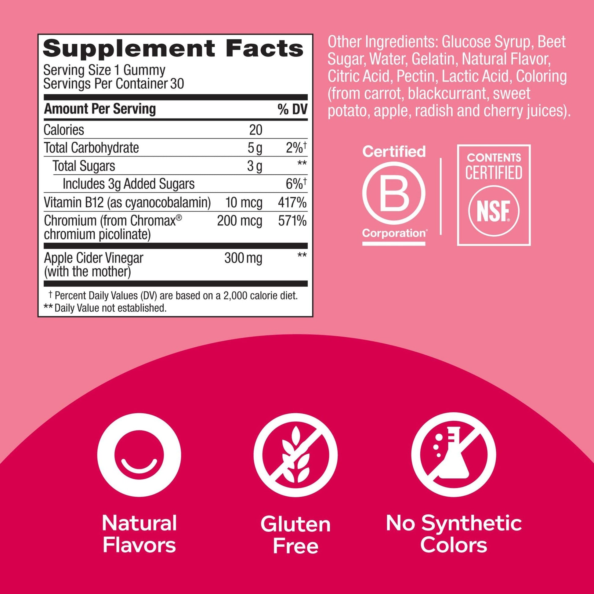 OLLY Metabolism Gummy Rings, Apple Cider Vinegar, Vitamin B12, Chromium, Energy OLLY Au supplements