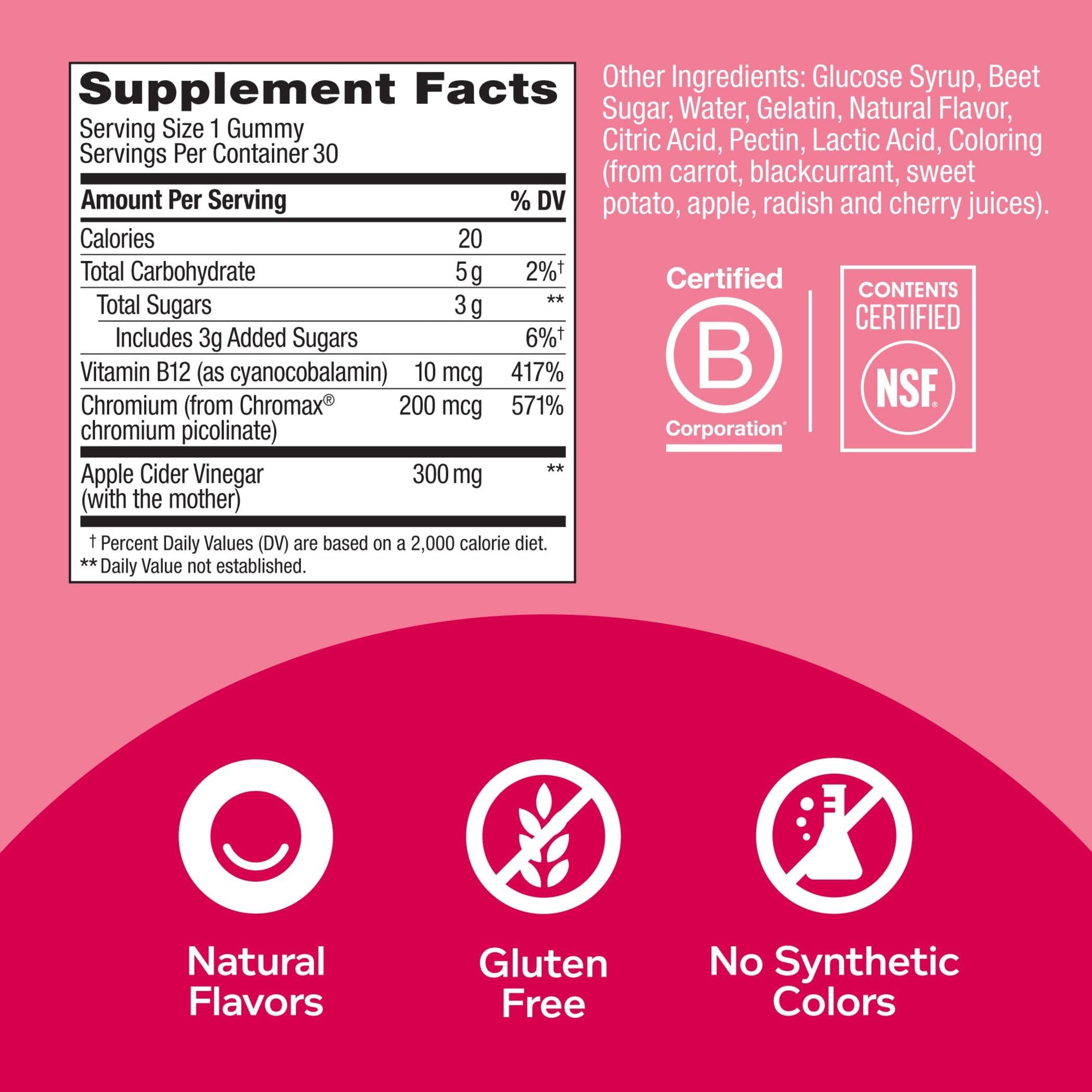OLLY Metabolism Gummy Rings, Apple Cider Vinegar, Vitamin B12, Chromium, Energy OLLY Au supplements