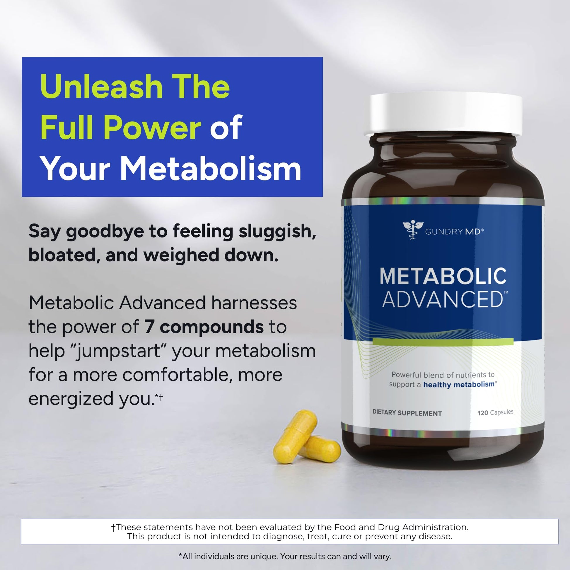 Gundry MD® Metabolic Advanced Nutrient Blend with Berberine to Support Healthy Metabolism, 120 Count Gundry MD Au supplements
