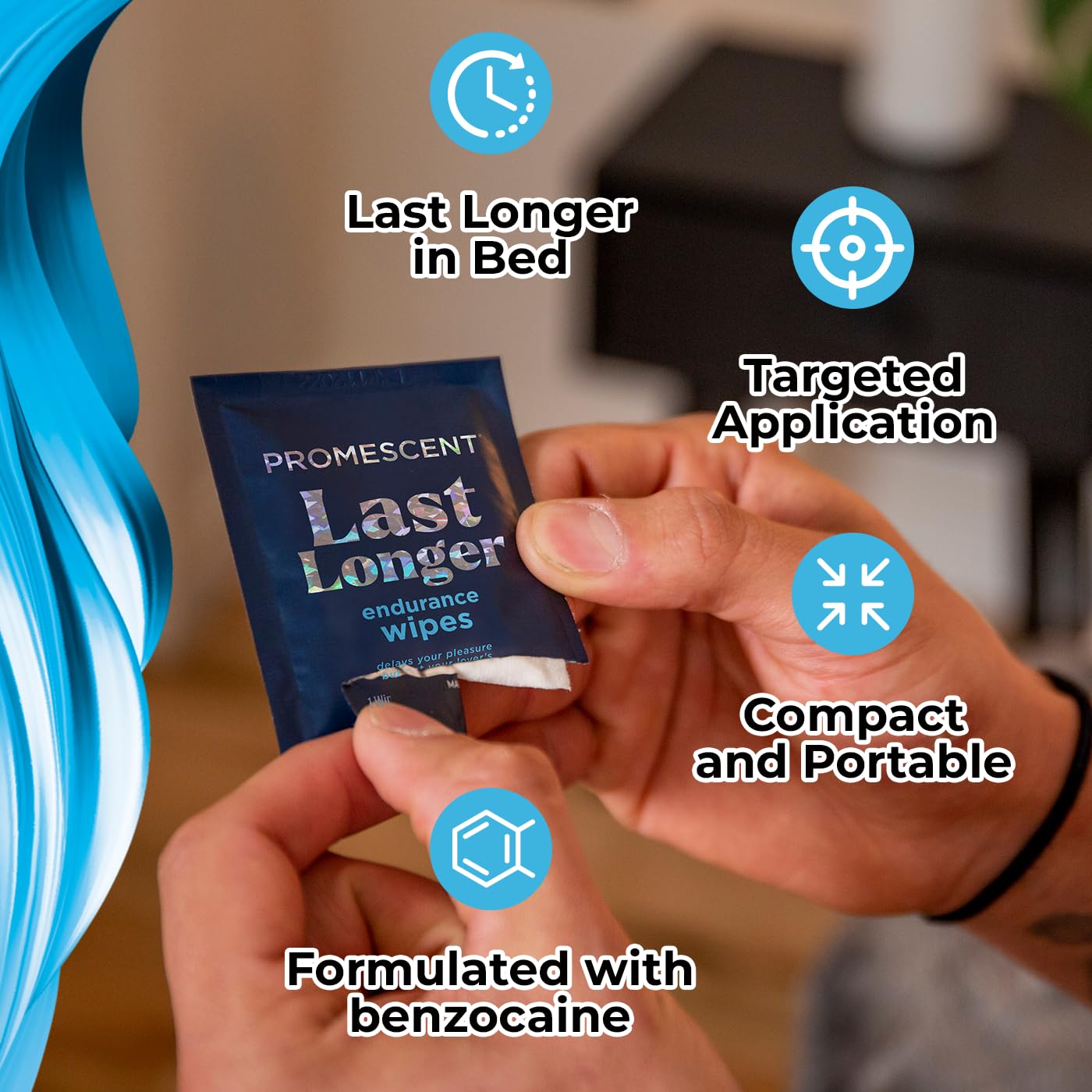 Promescent Desensitizing Delay Spray for Men (2.6 ml) to Help You Last Longer in Bed + Delay Wipes (7 Count) Sexual Enhancer with Extended Climax Control with Benzocaine Promescent Au supplements